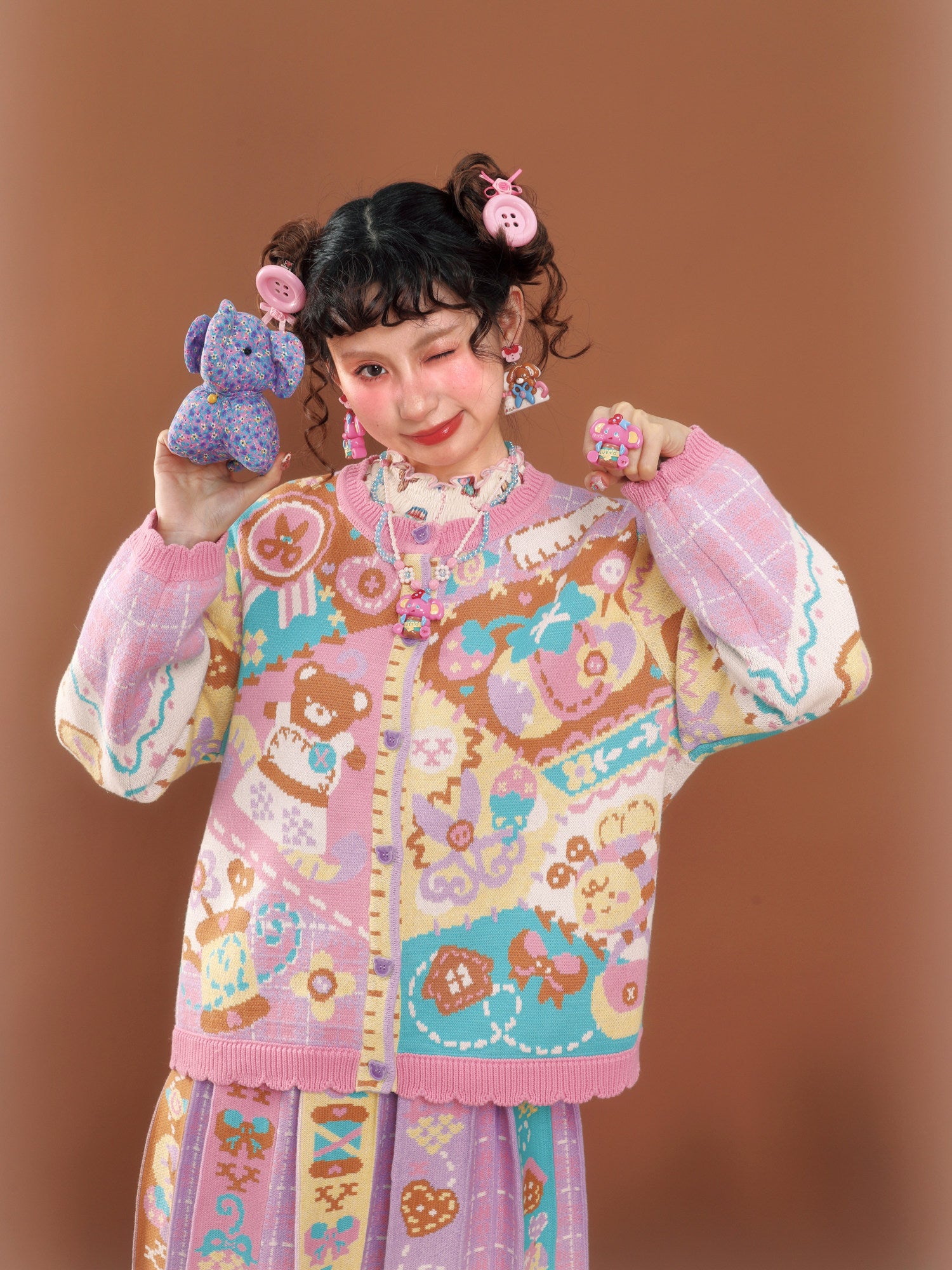 Decora Kei Knit Cardigan - LutraJump by Land Decora