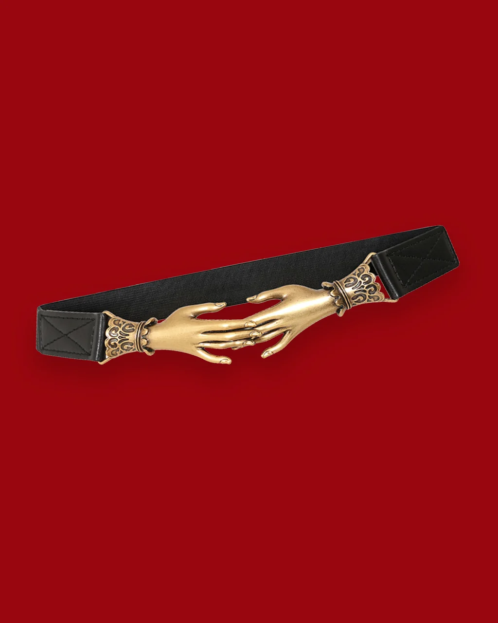 Retro Gilded Embrace Elastic Belt by KATAKOMB