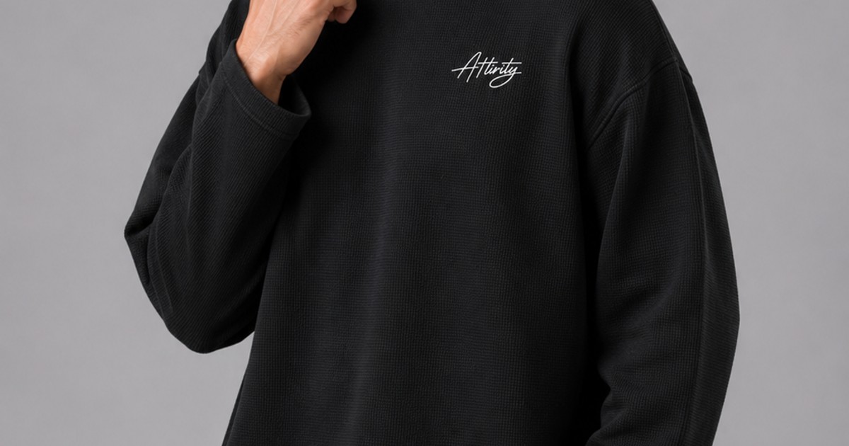 Core Waffle Full Sleeve - Black by Attirity