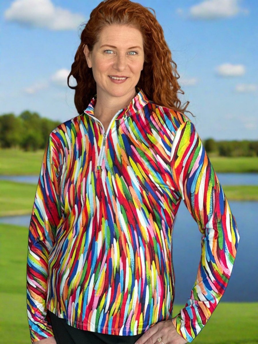 Finger Paint Long Sleeve Polo by Putter Girl