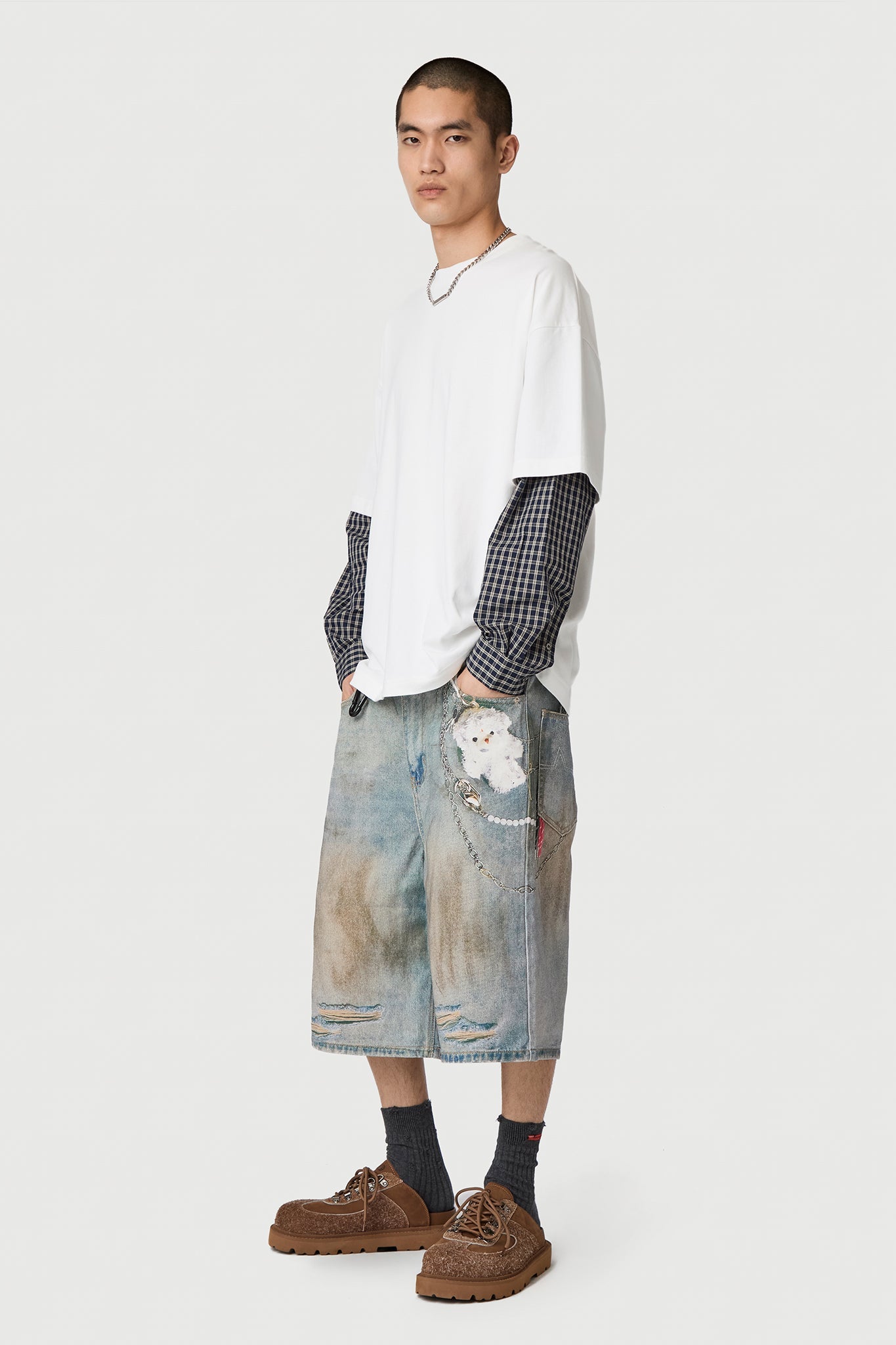 LAYERED LONGSLEEVE TYPE 1 EGG WHITE by Acupuncture1993
