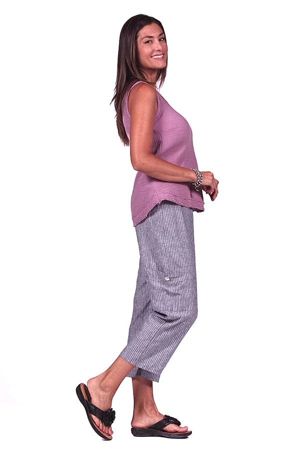 ticking stripe pocket pants by Goddess Gear