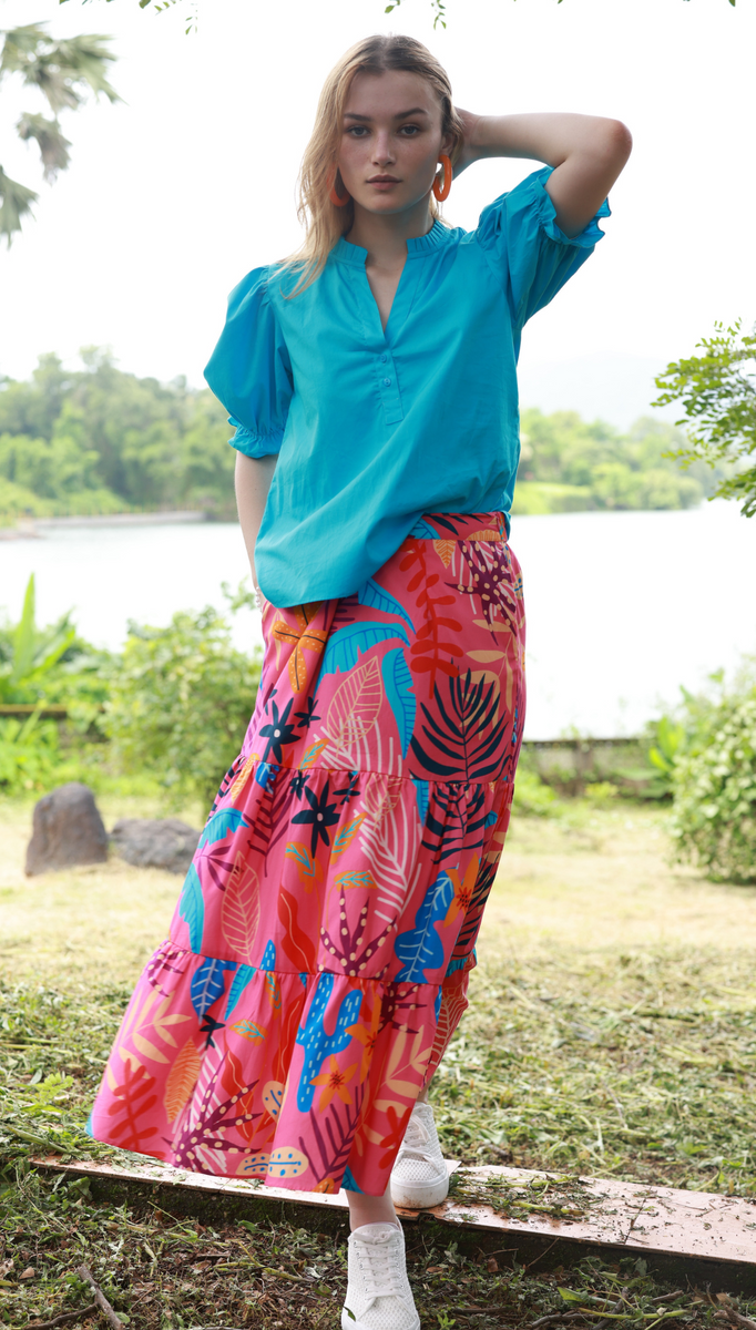 PINK PALMS ADA Skirt by Maude Vivante