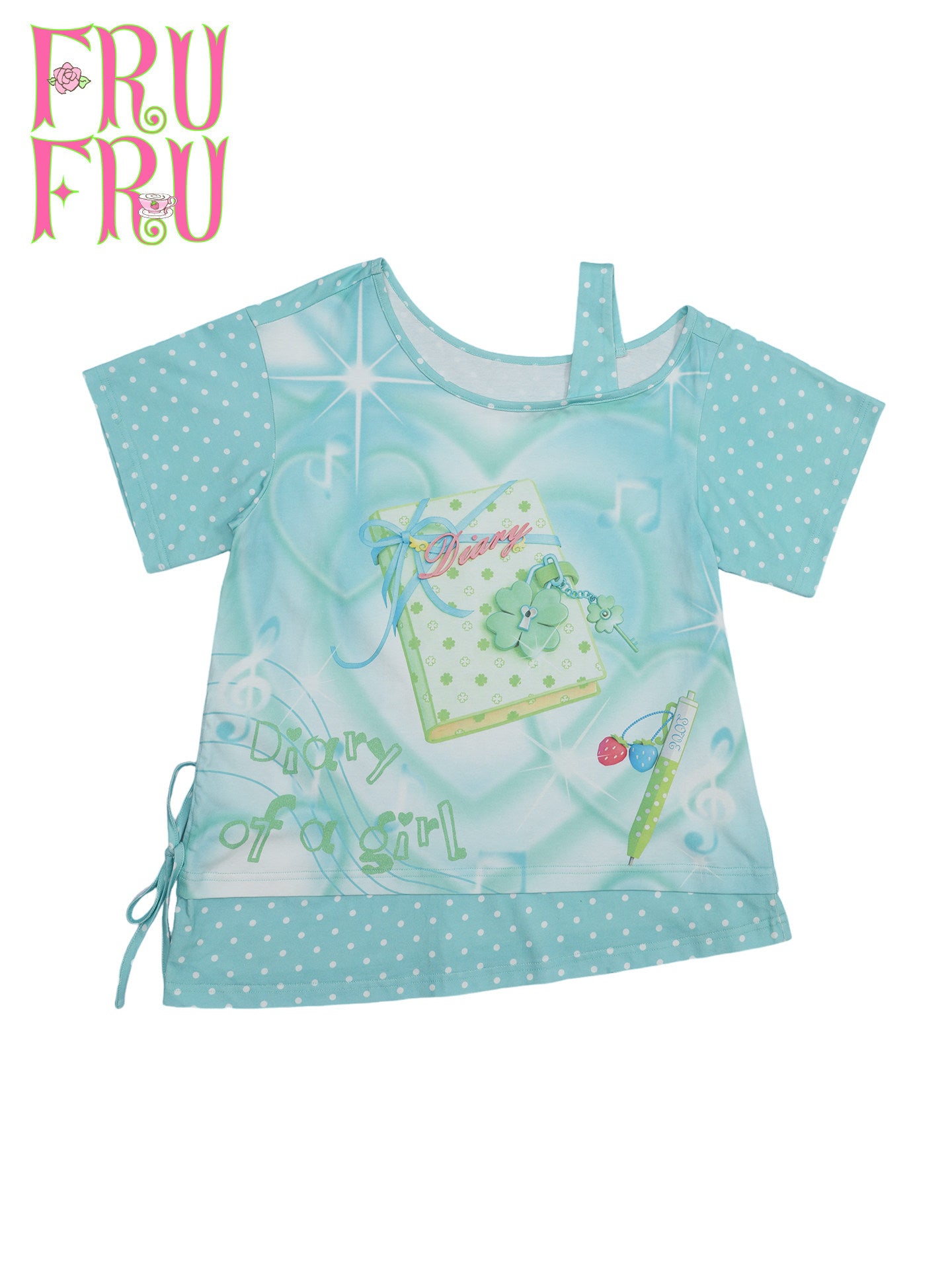 Lucky Clover Mint Green Oversized Tee - frufru by Land Decora