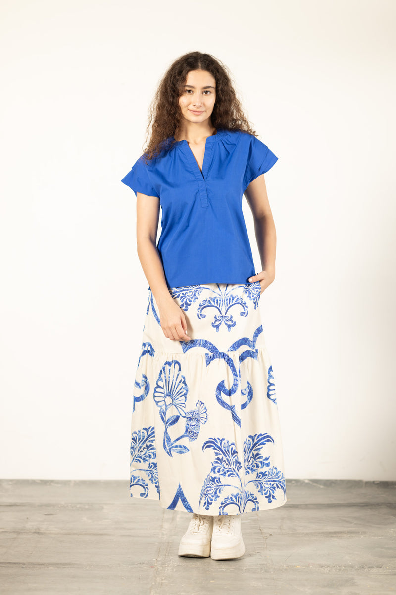 BLUE FRESCO ADA SKIRT by Maude Vivante