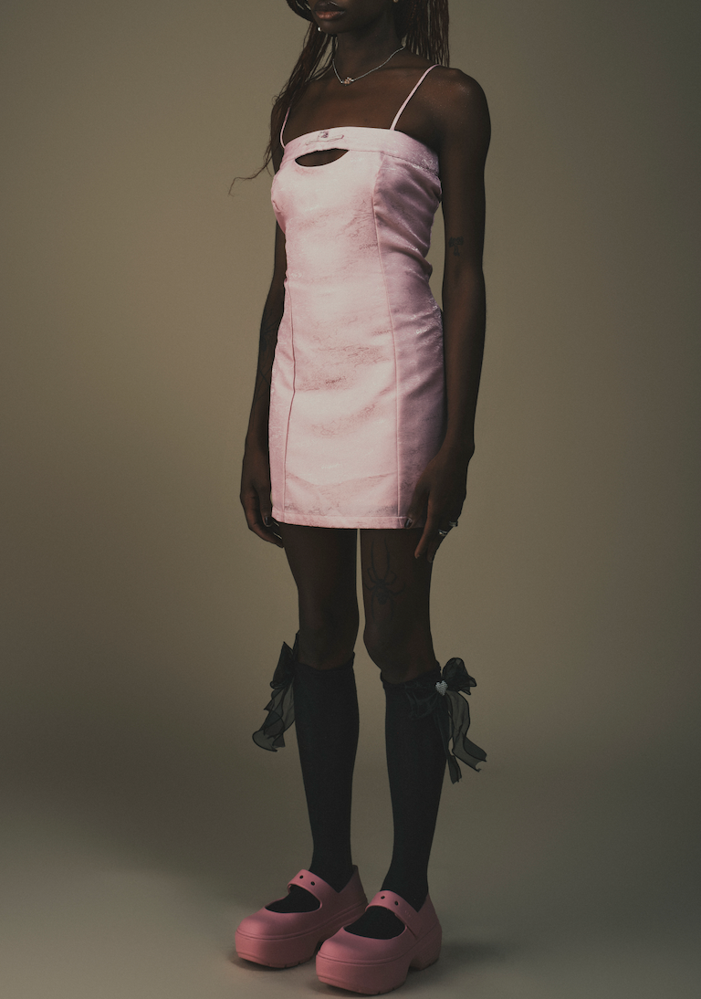 Fen Brocade Mini Dress by DAWANG