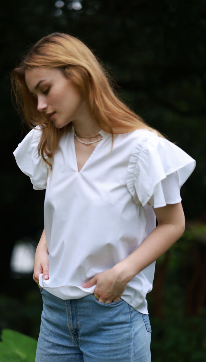 WHITE DANI TOP by Maude Vivante