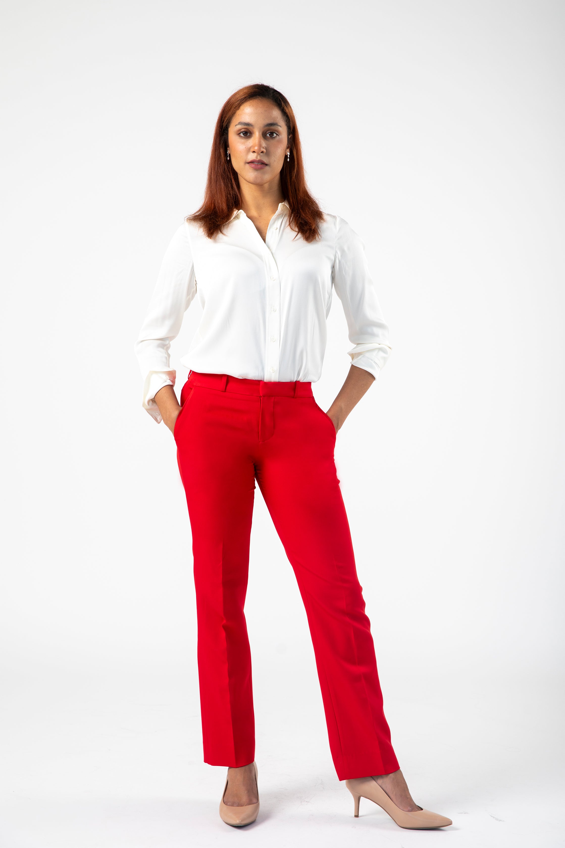 Forever Dress Pants for Women with Satin Piping by Point of View Label