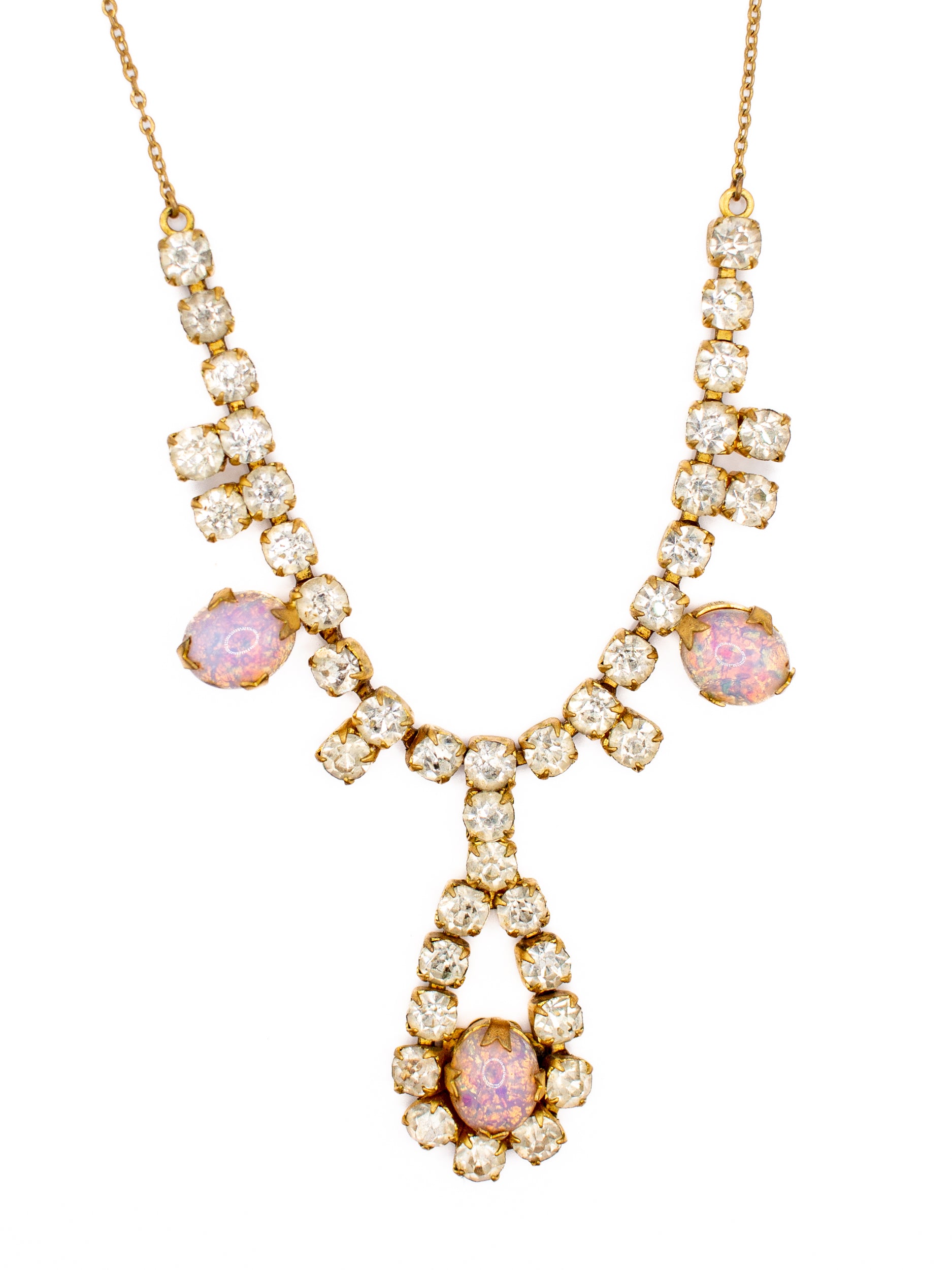 Vintage 50's Aurora Borealis Rhinestone Necklace by Northern Grip