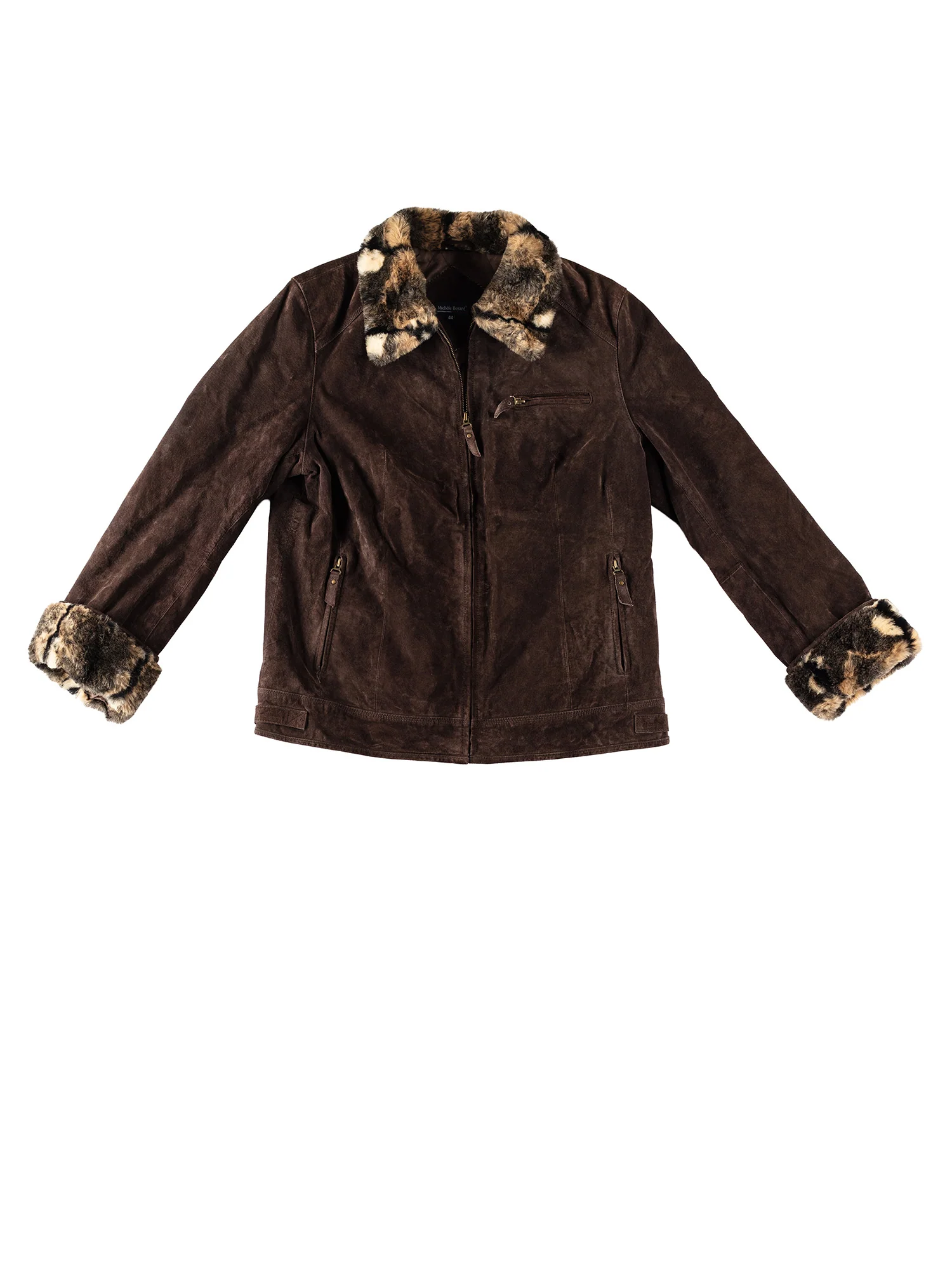 Vintage 80's Women Suede Jacket in Brown by Northern Grip