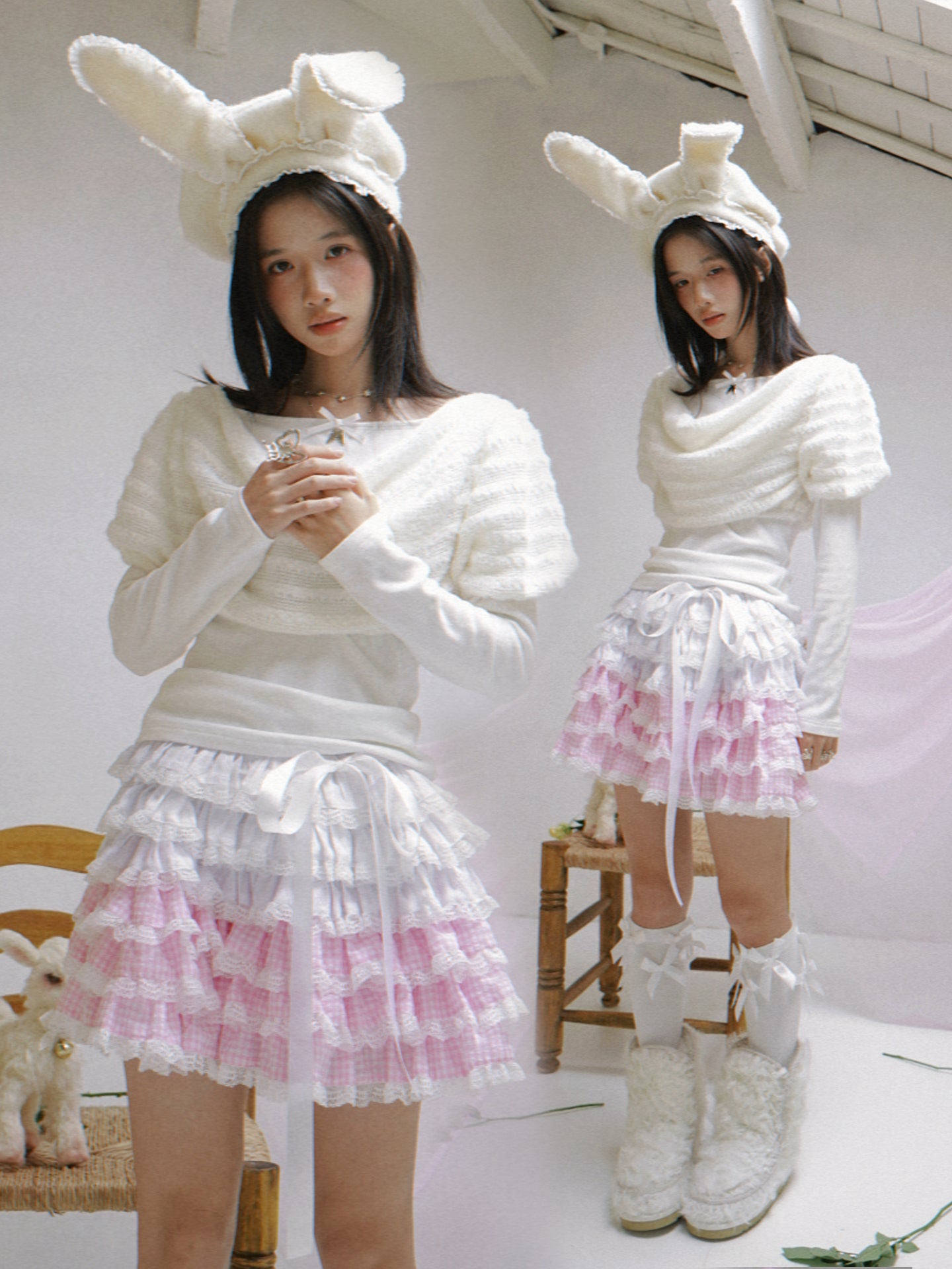 Girly Kei Pink Gradient Skirt - daytoday everyday institute by Land Decora