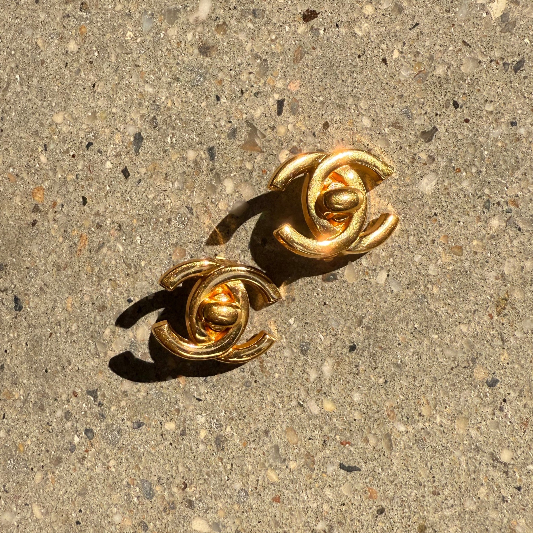 Chanel '95 Vintage Turnlock Earrings by The Vintage New Yorker