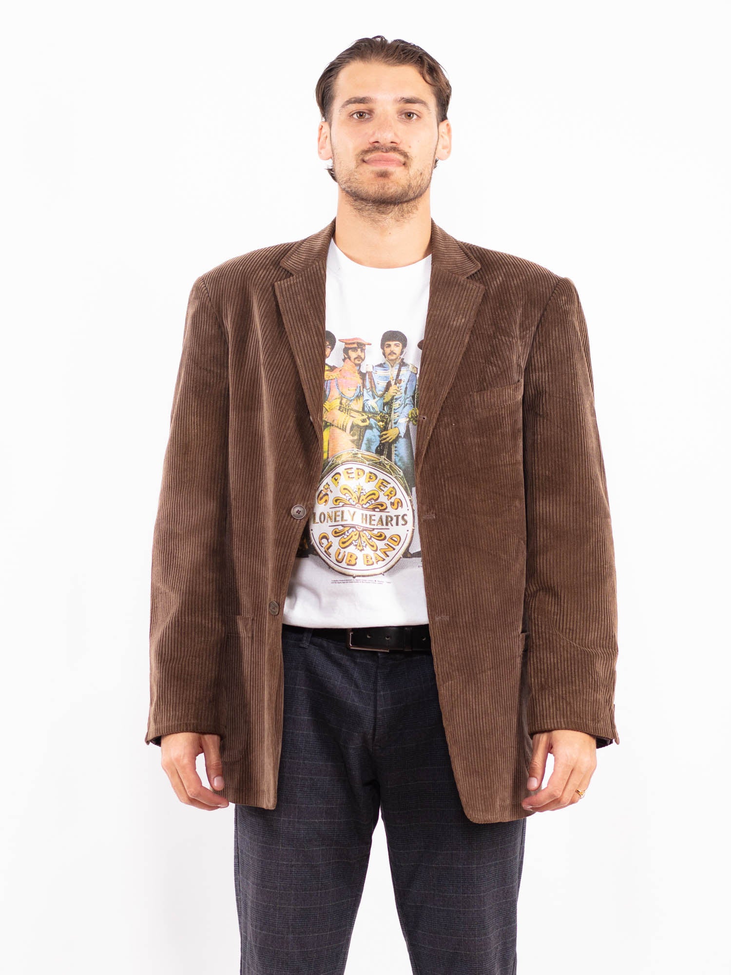 Vintage 90's Men Corduroy Blazer Jacket in Brown by Northern Grip