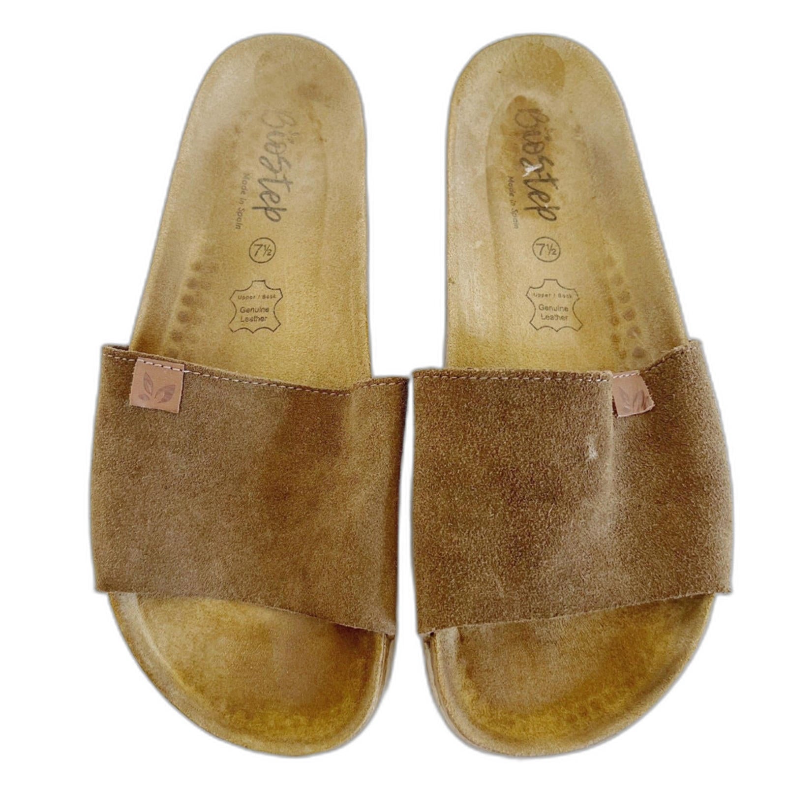 Biostep Brown Suede Slide Sandals Made in Spain Birkenstock Style Size by Hot Girl Secondhand
