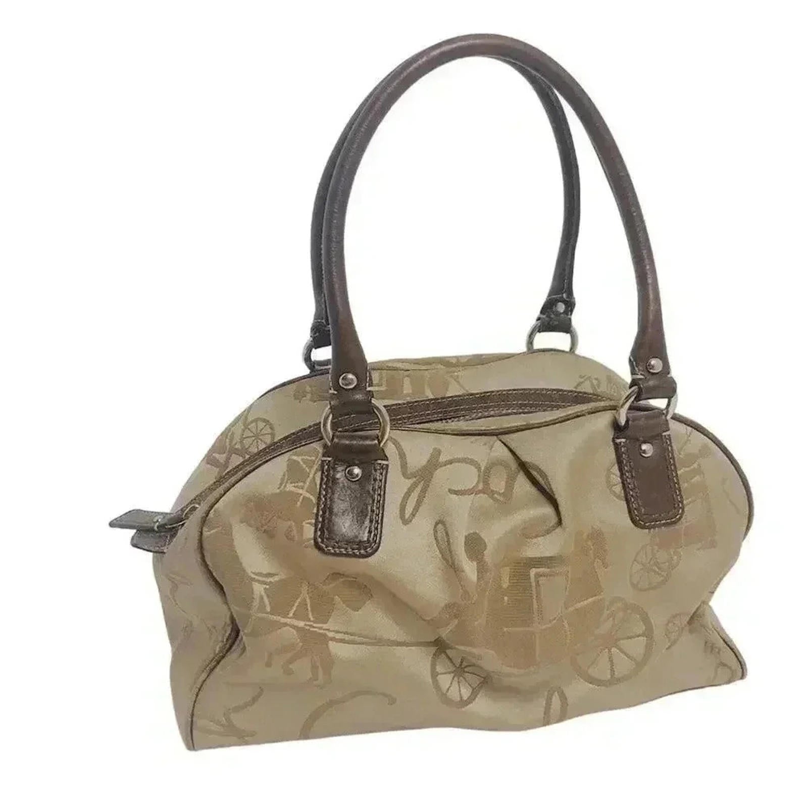 Coach Golden Embroidered Stagecoach Handbag Shoulder Bag by Hot Girl Secondhand