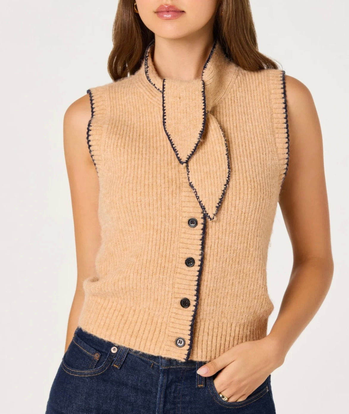 ASTR the Label Auberthe Sweater Vest by Sierra Deene