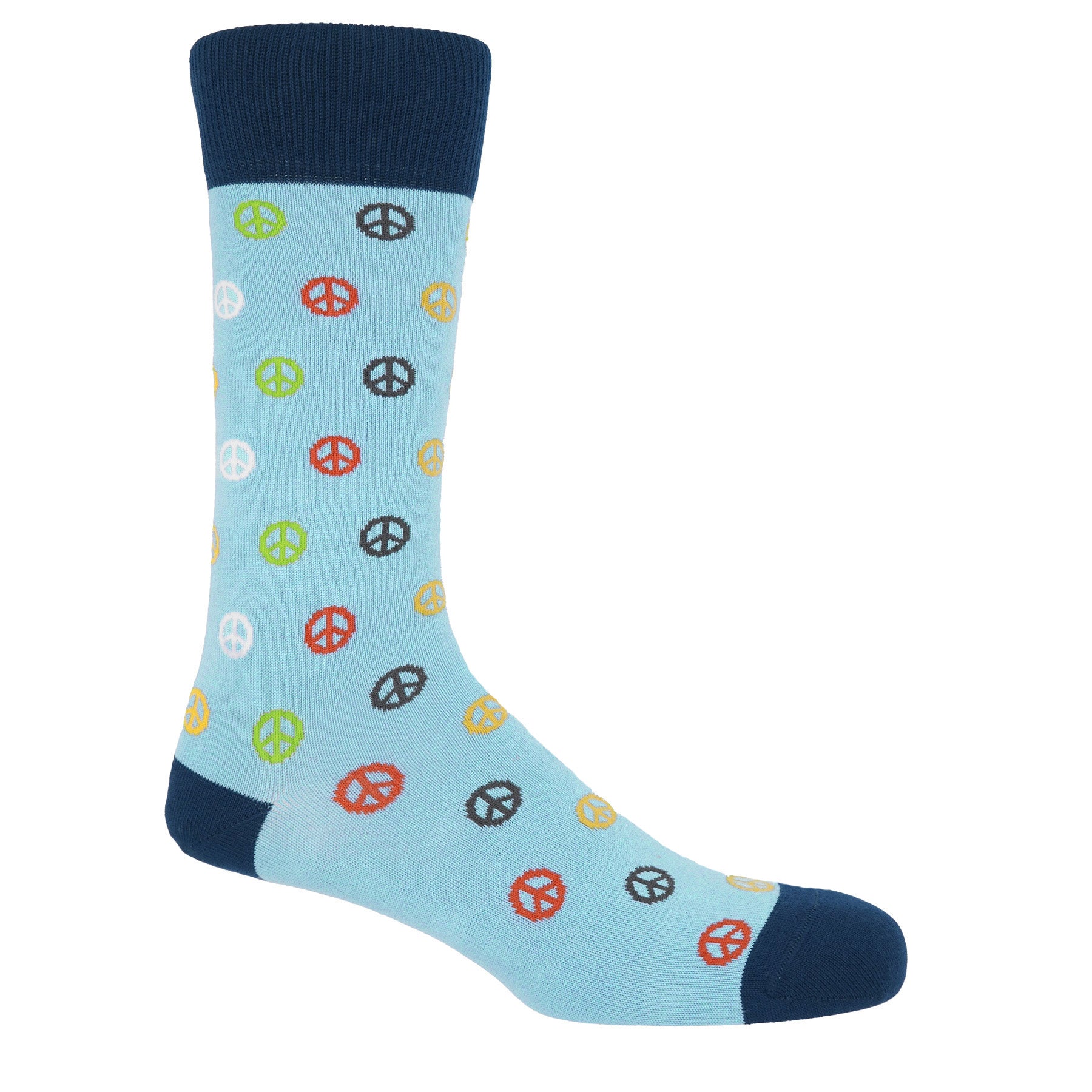 Peace Men's Socks - Light Blue by Peper Harow