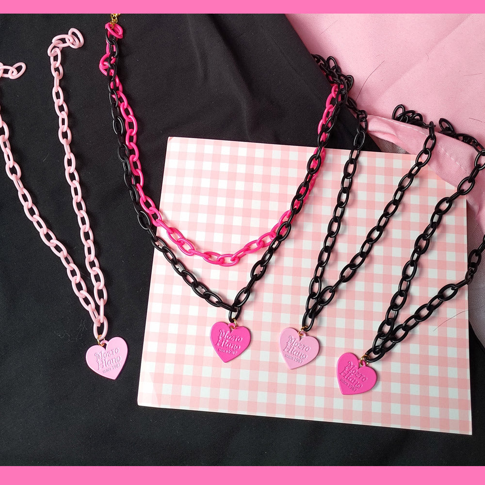 Kawaii Heart Necklace Y2K Harajuku Simple Pendant - MaoJiang by Land Decora