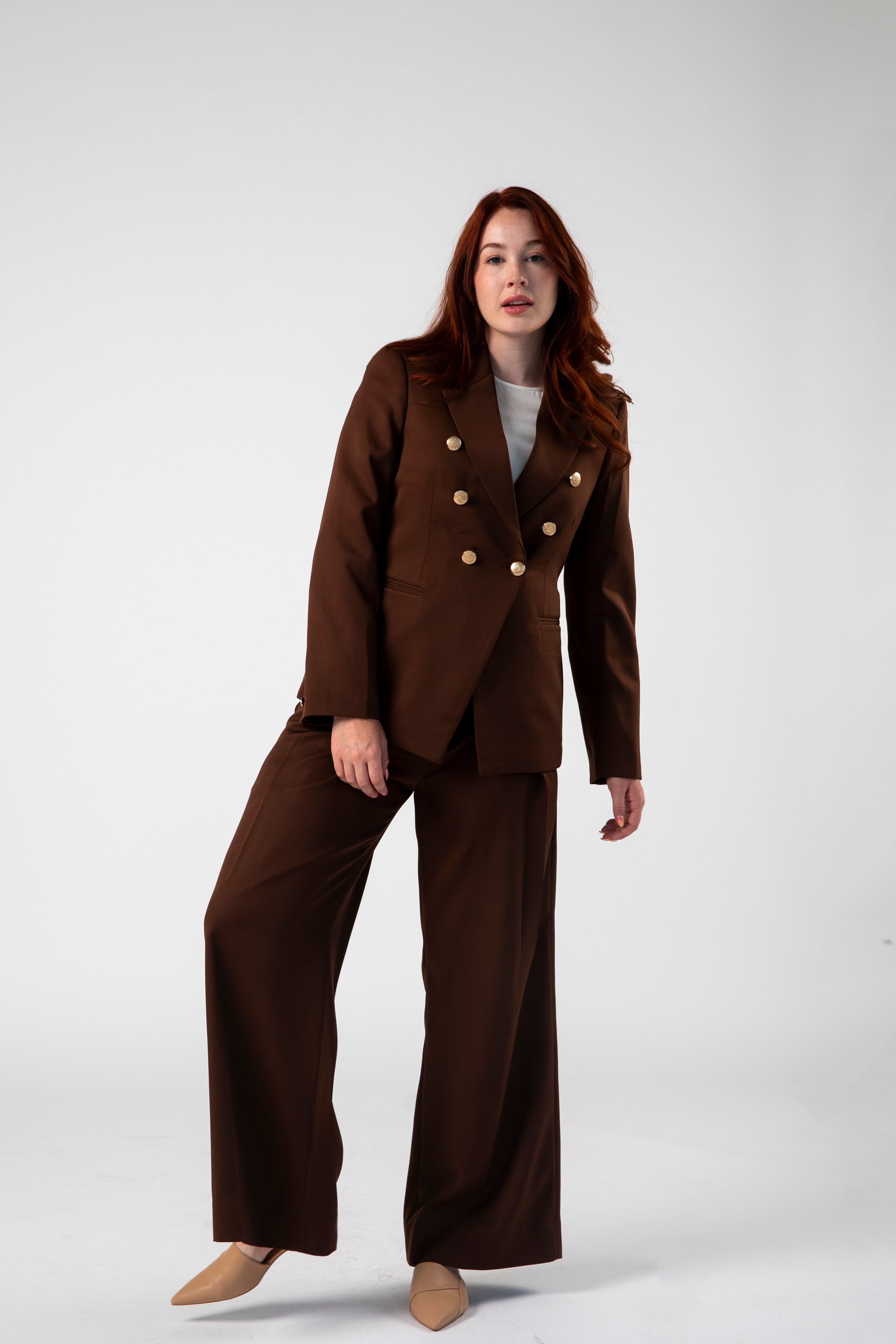 Purpose Wide Leg Flared Pants by Point of View Label