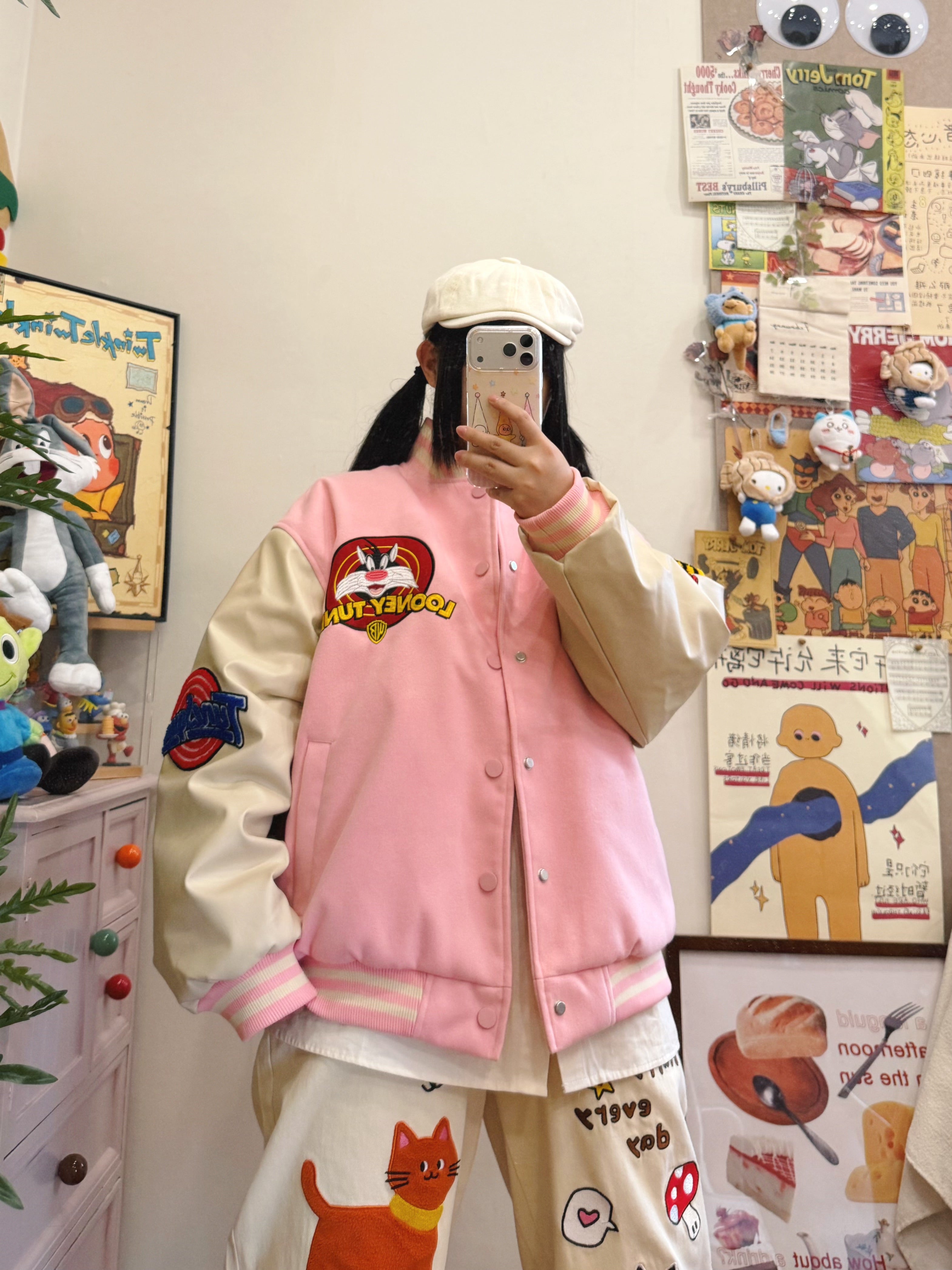 Kidcore Retro Baseball Jacket - BIBULU by Land Decora