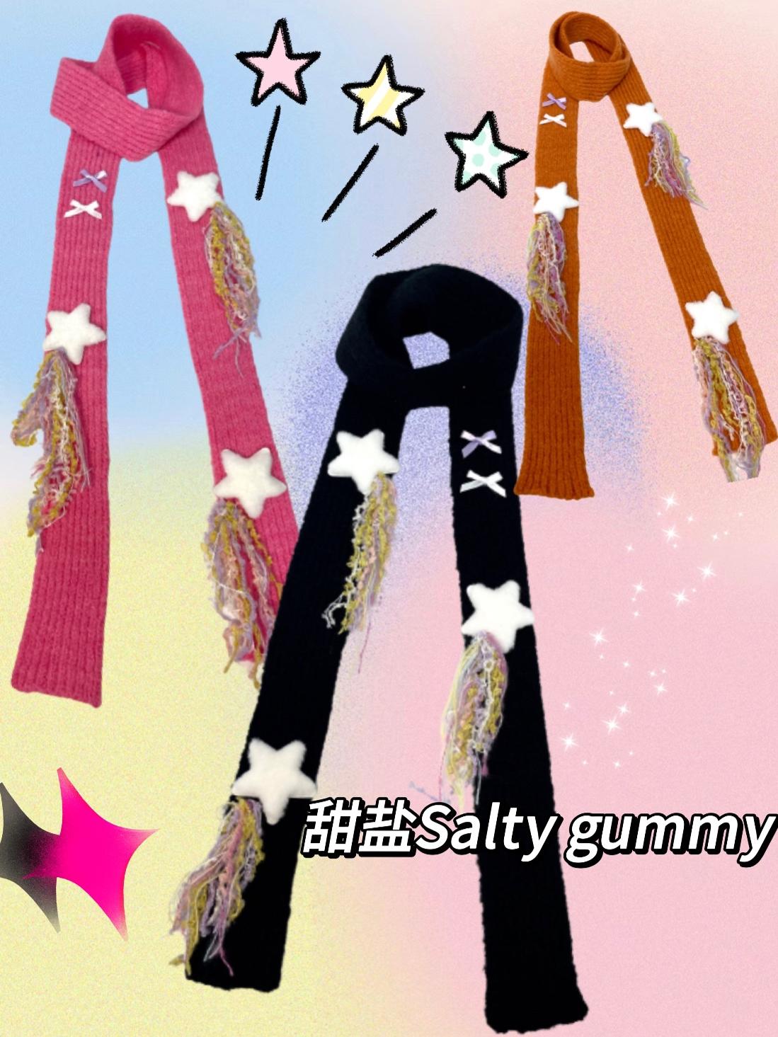 Y2K Long Knit Scarf Cute Sweet Cool Aesthetic - Salty Gummy by Land Decora