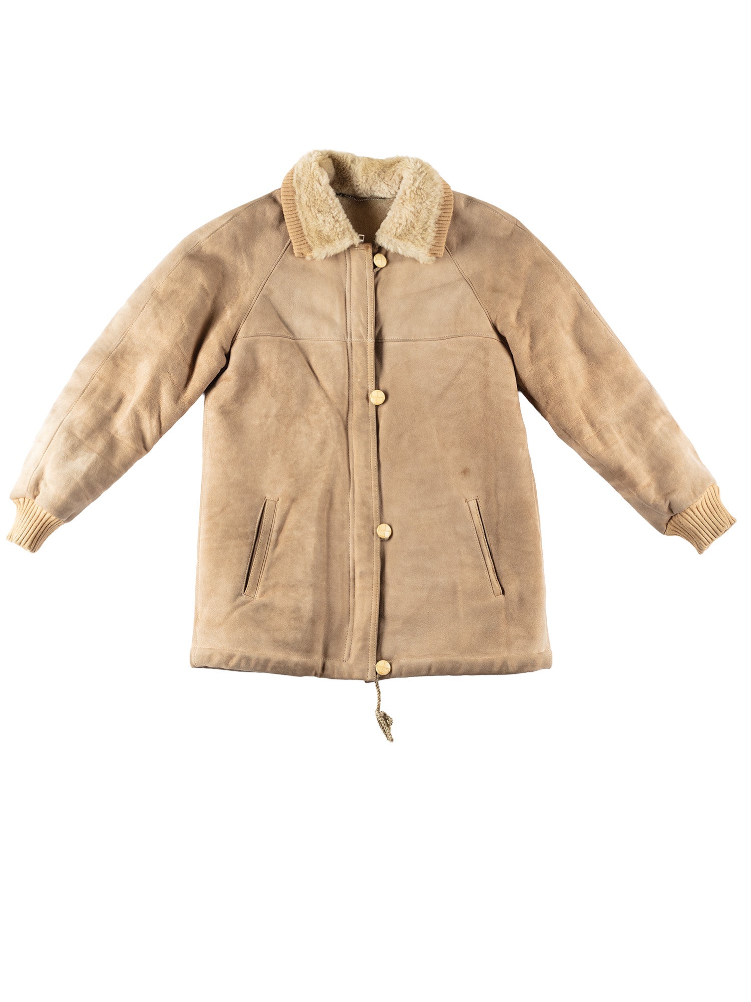 Vintage 80's Women Sheepskin Jacket in Beige by Northern Grip