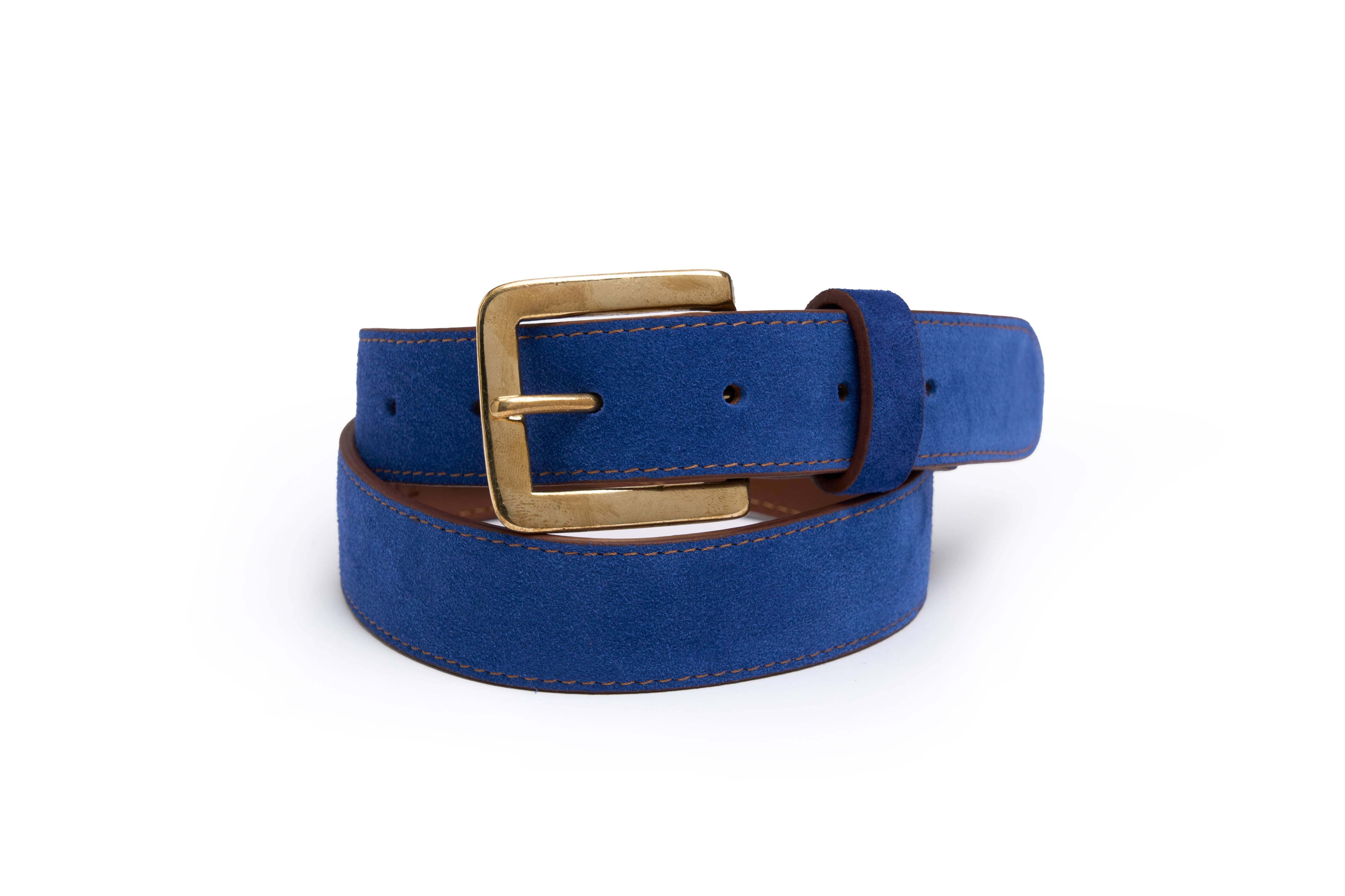 Suede Belt in Royal Blue by Belmont GB