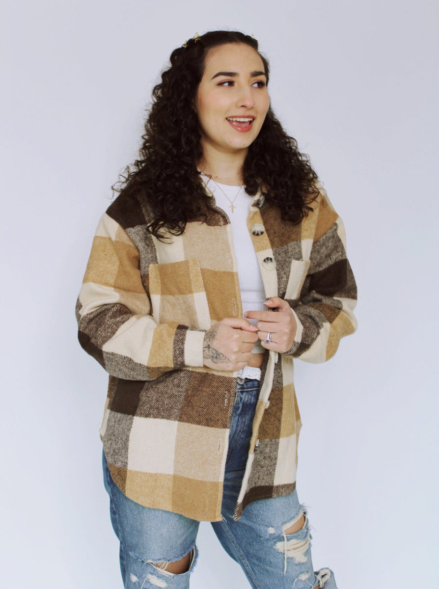PIPER PLAID SHACKET by RAËLIV