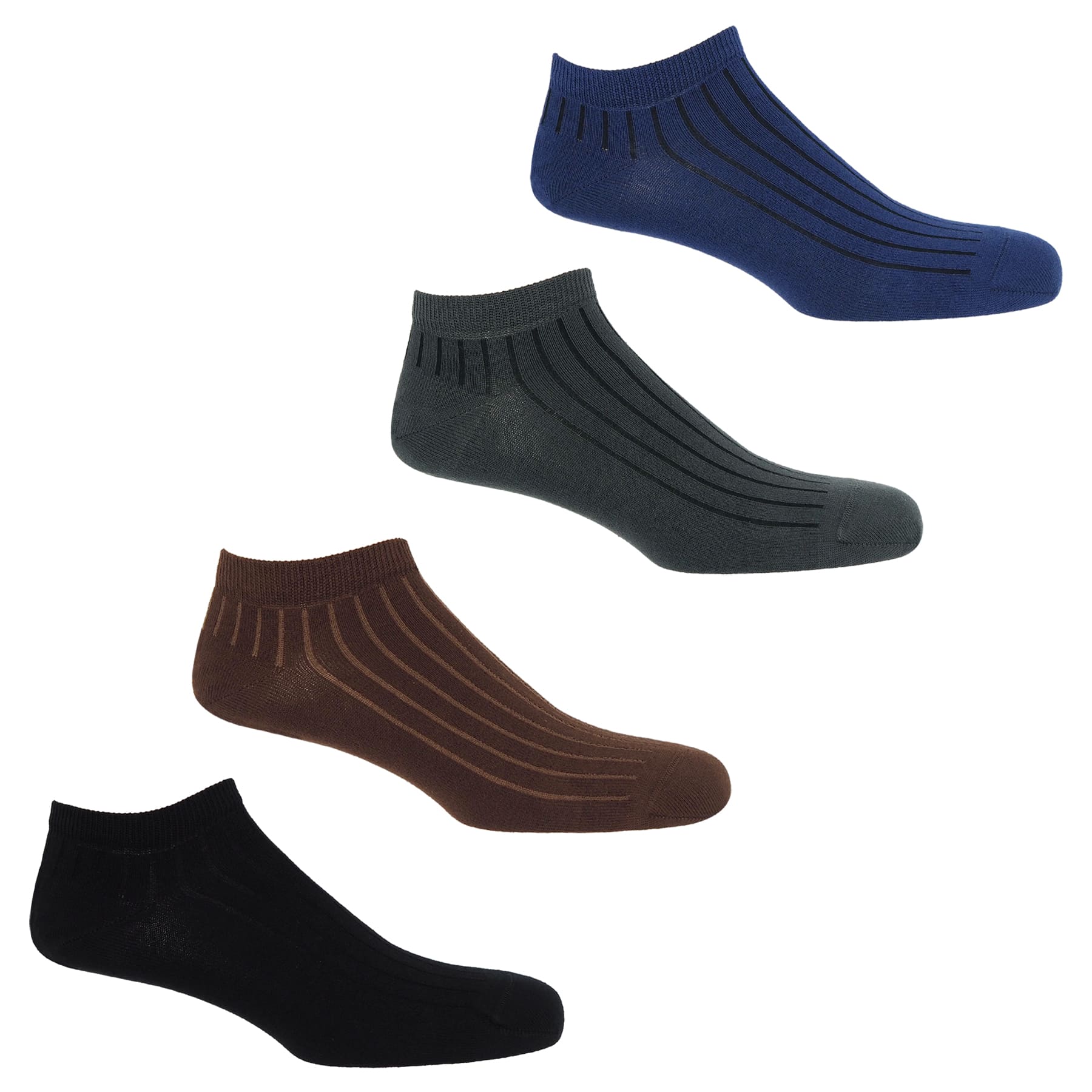 4 Pack Essential Men's Trainer Socks - Neutral by Peper Harow
