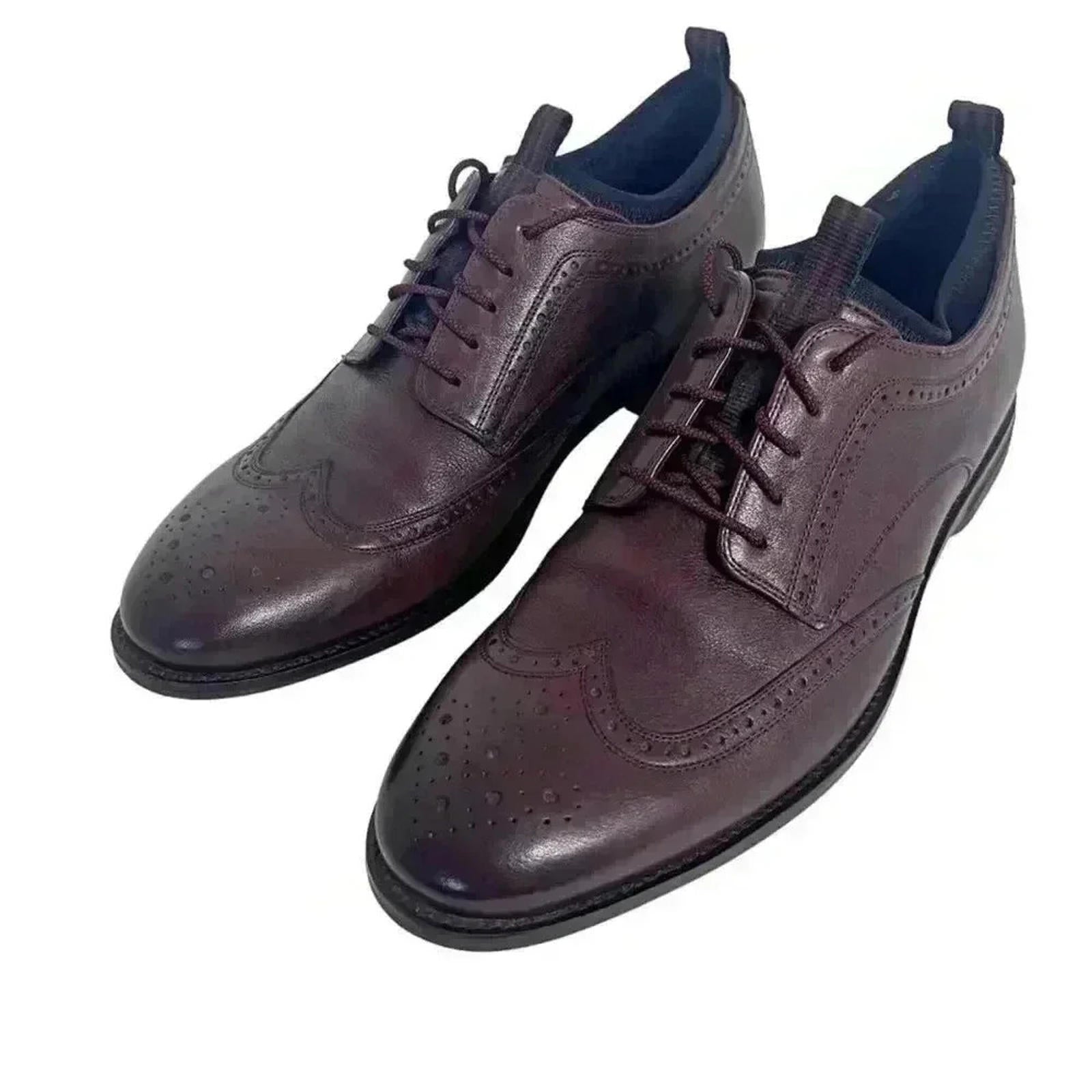 Cole Haan Burgundy Leather Oxfords Laceup Wingtip Shoes by Hot Girl Secondhand