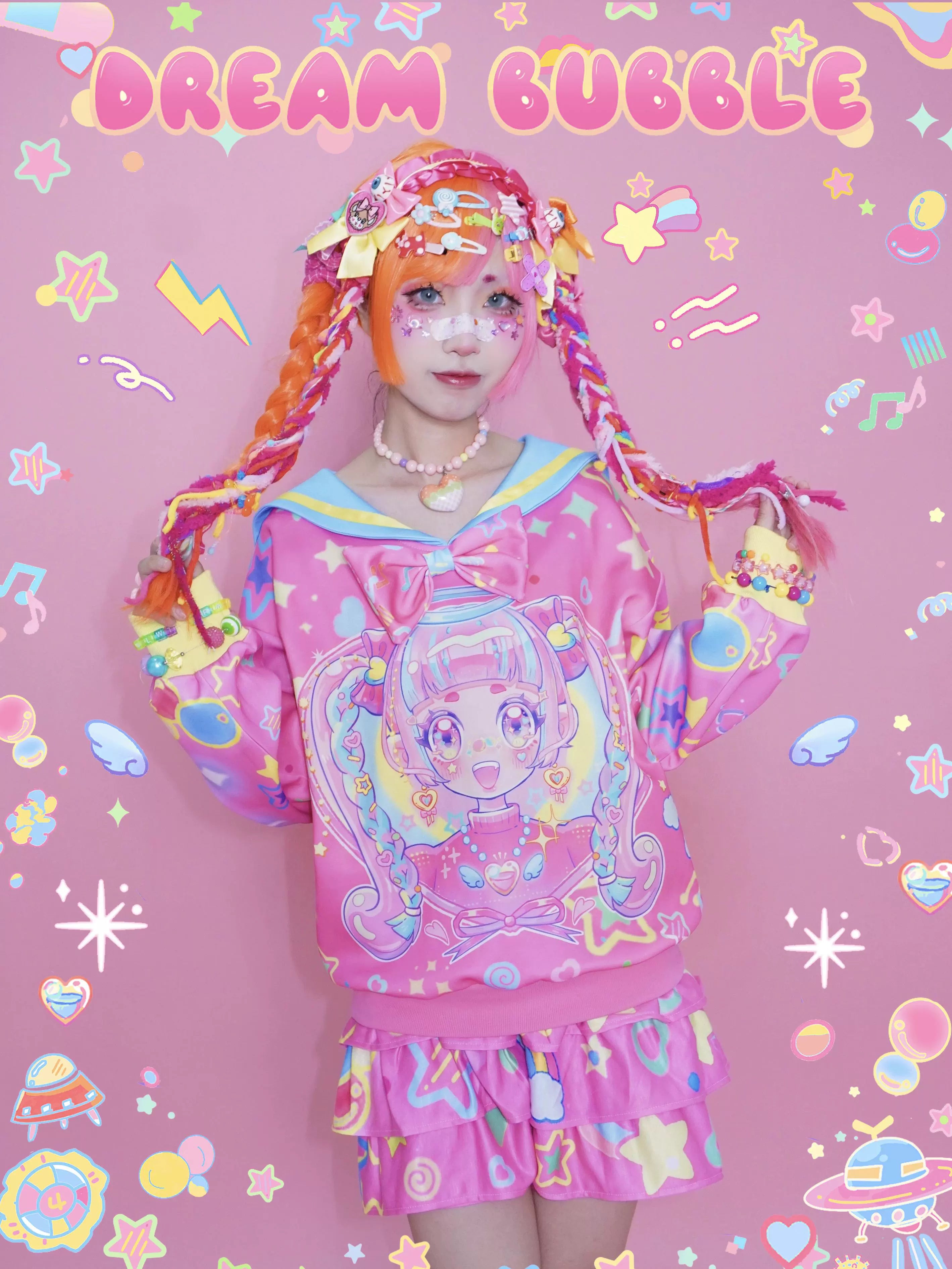 Dream Bubble Decora Lovely Sailor Suit | Kawaii Decora Kei Harajuku Fashion by Land Decora