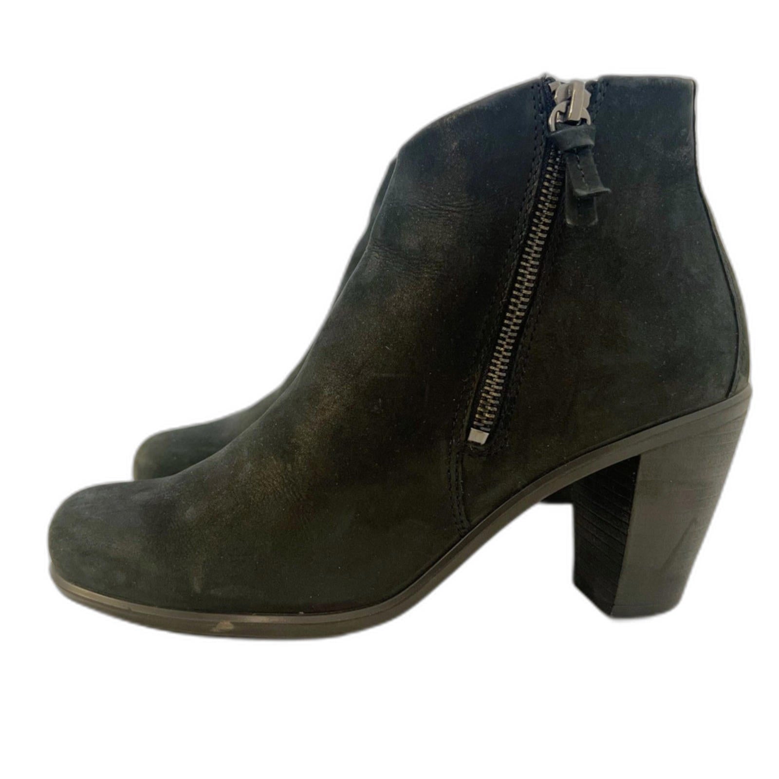 Ecco Touch 75 Suede Zip Up Ankle Boots Booties Women's Size 40 EU 9-9. by Hot Girl Secondhand