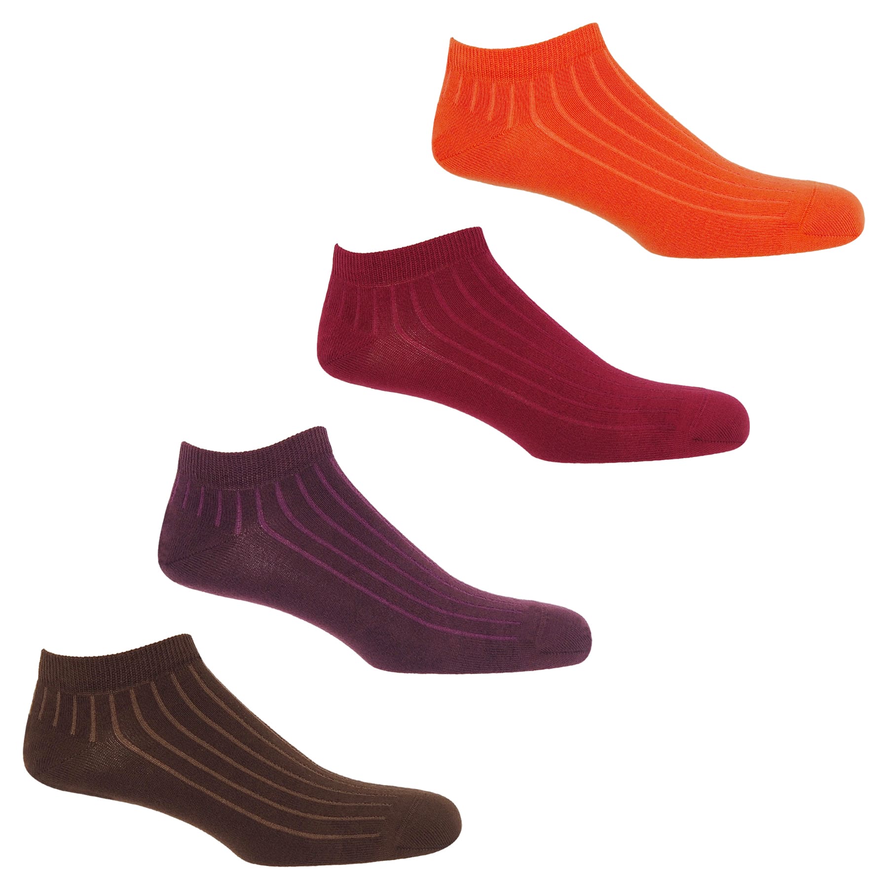 4 Pack Essential Men's Trainer Socks - Sunset by Peper Harow