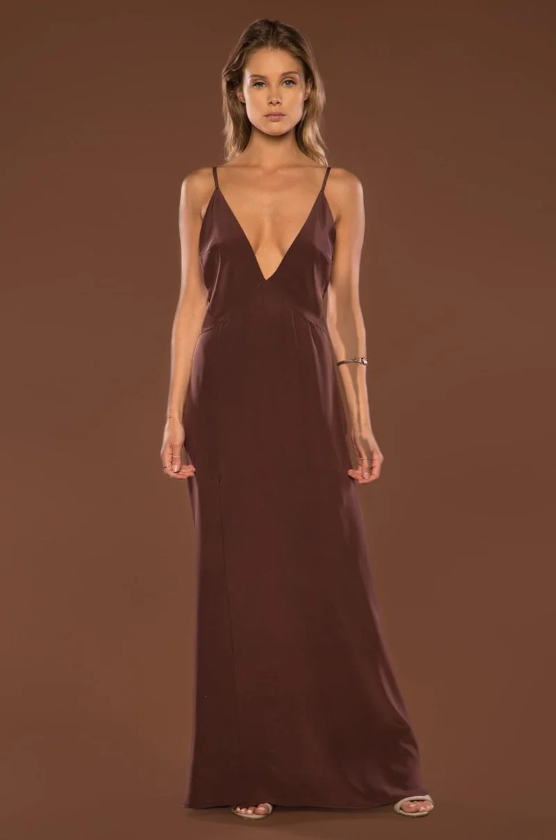 Pacino Gown - Black - Long Black Silk Dress by Merritt Charles