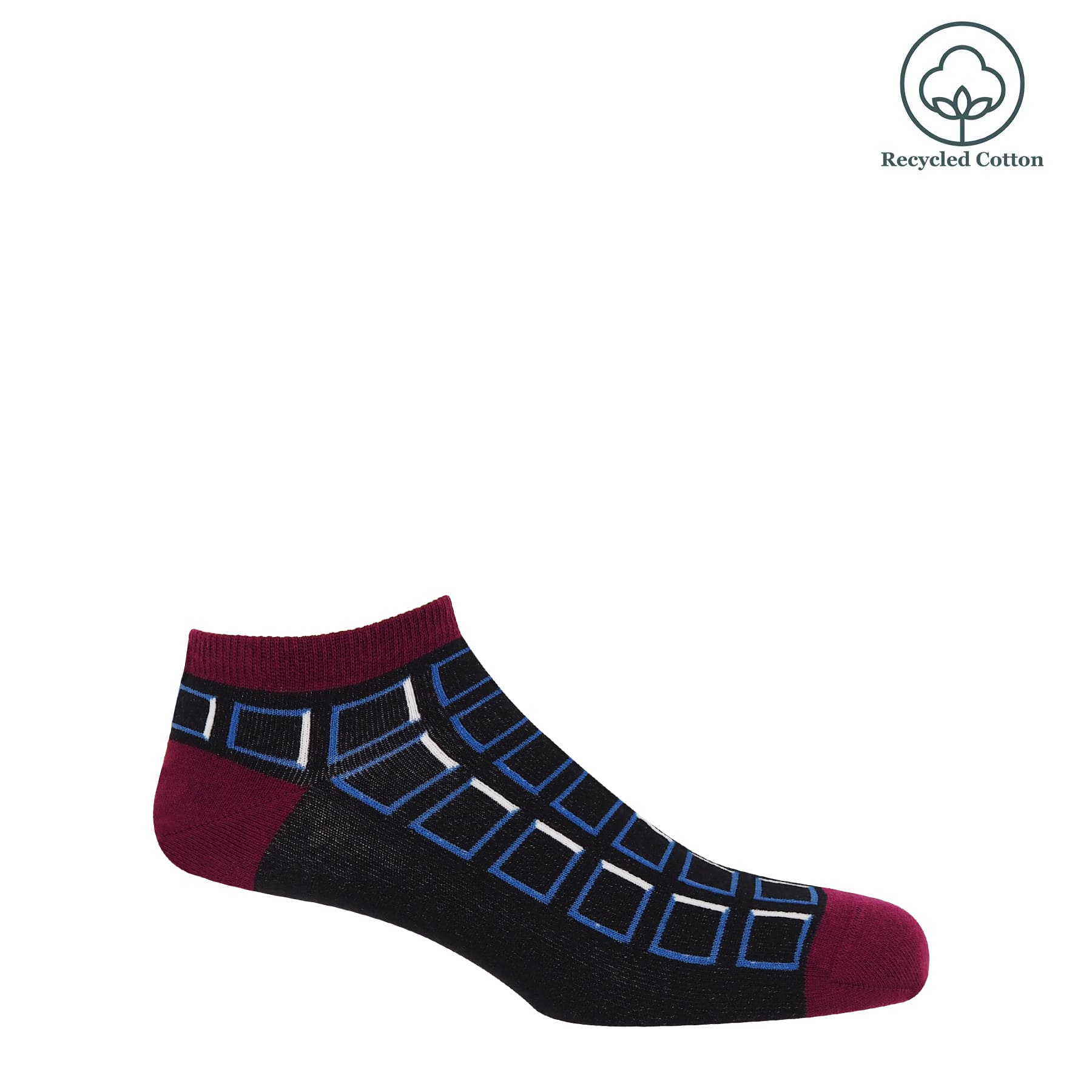 Cube Men's Trainer Socks - Black by Peper Harow