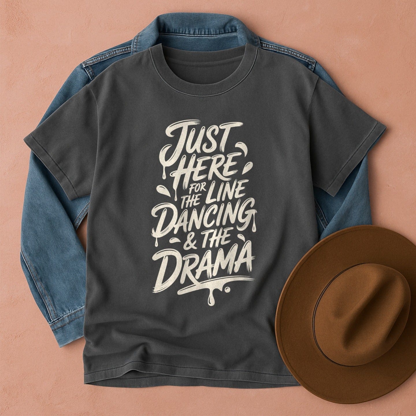 Just Here for the Line Dancing T-Shirt by DILLO Outfitters