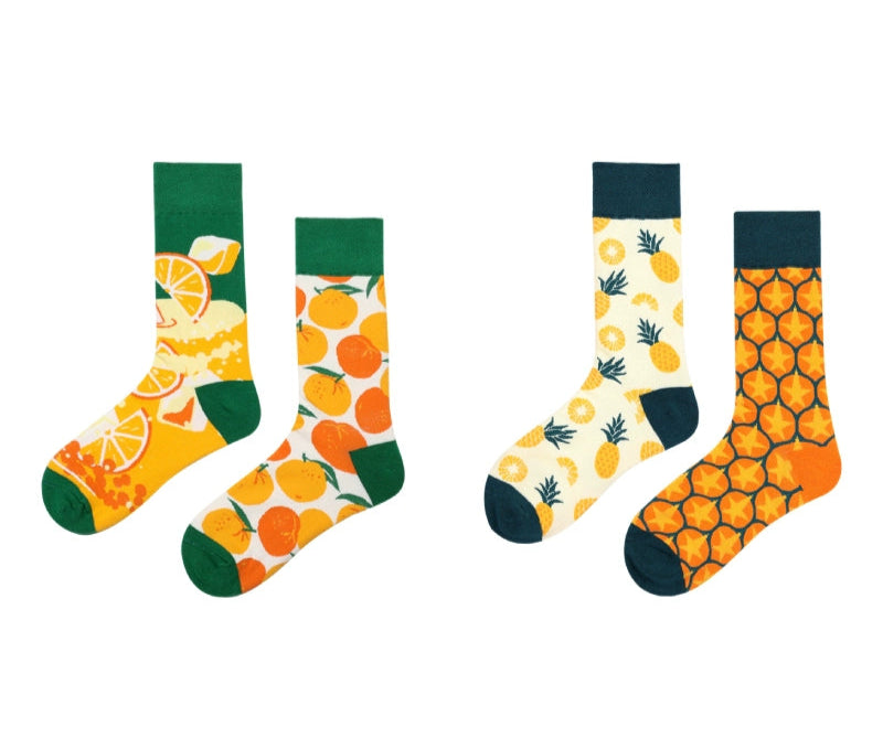 Decora Kei Mismatched Socks Juicy Fruits by Land Decora