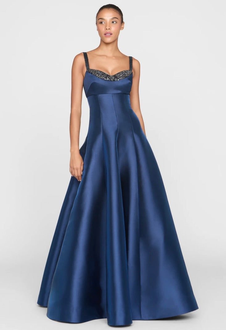 Theia Alba Peek A Boo A Line Gown by Sierra Deene
