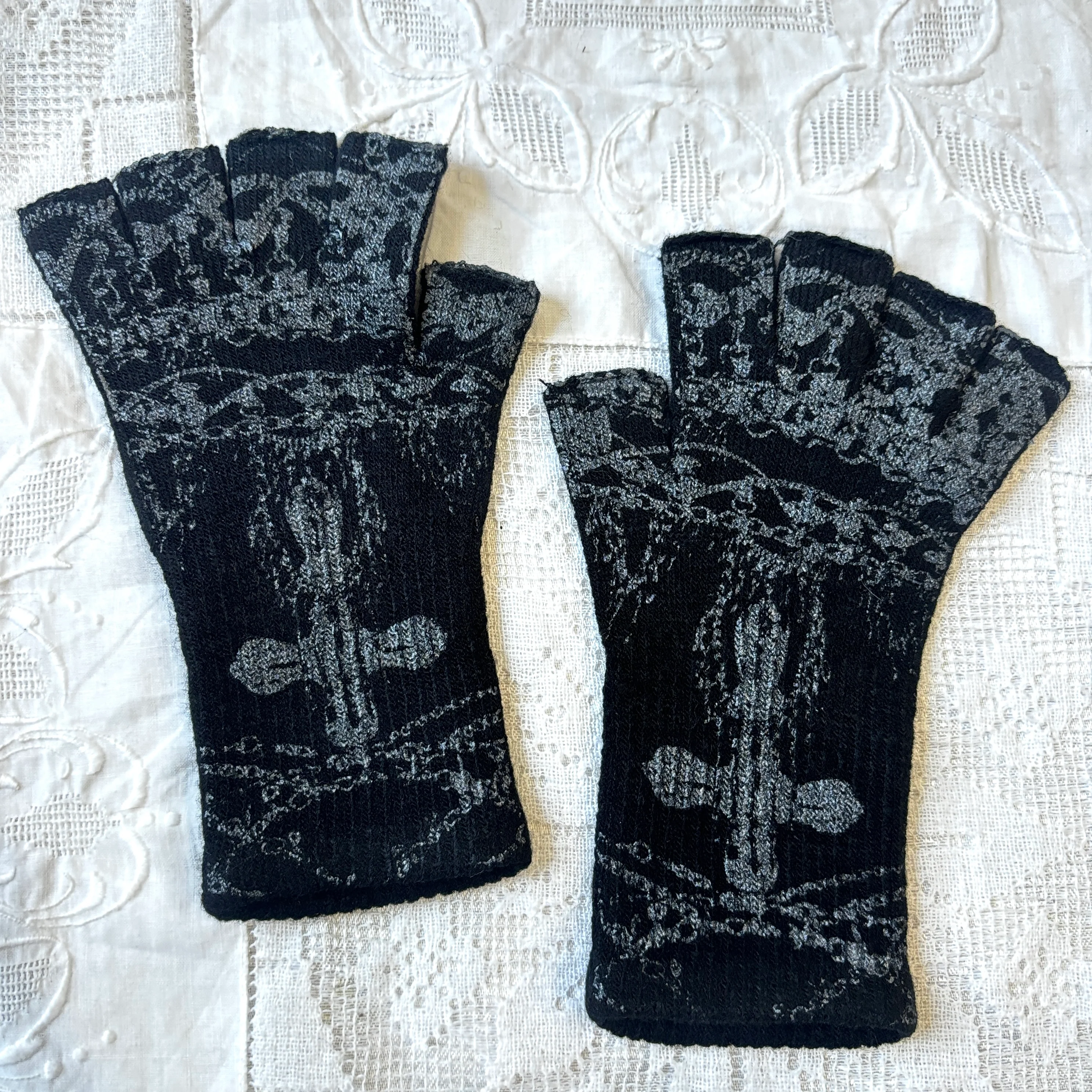 worshiped gloves - black + gunmetal by louisa leilani