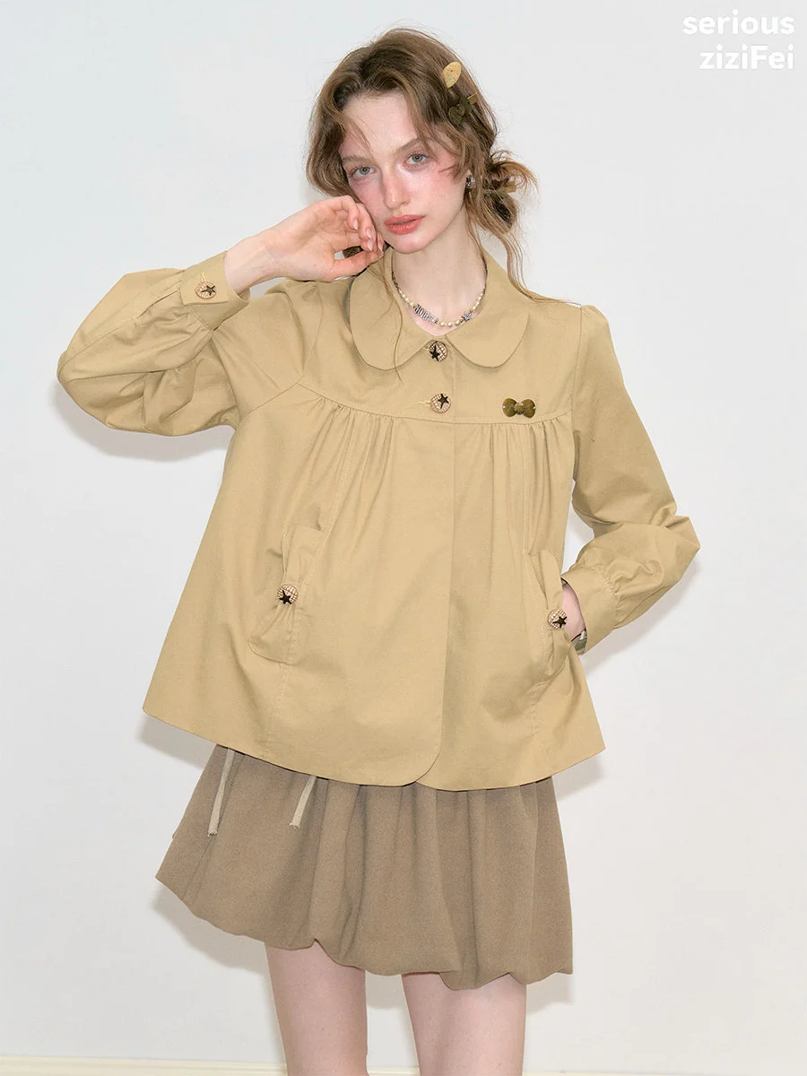 Vintage Peter Pan Collar Jacket - ziziFei by Land Decora