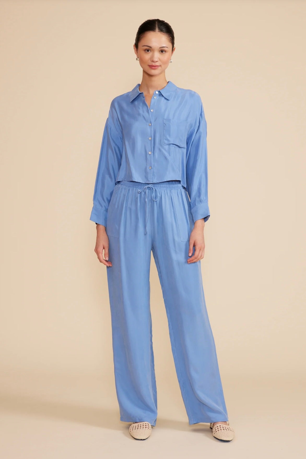 Baker Cargo Crop Top - Periwinkle by Sierra Deene