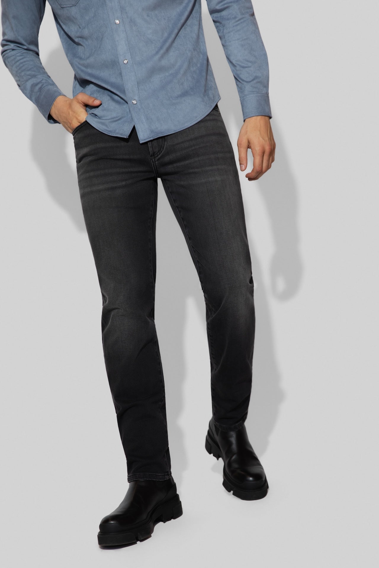 Brando French Terry Matter Stretch Slim Jean by MONFRERE