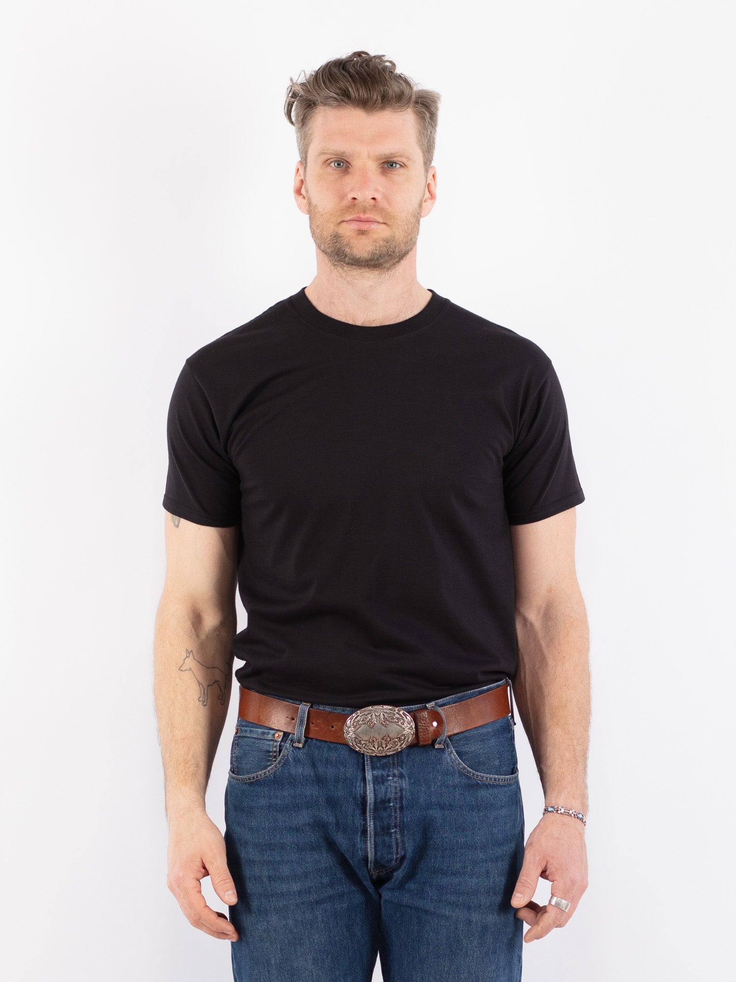 Thick Cotton Basic T-Shirt in Black by Northern Grip