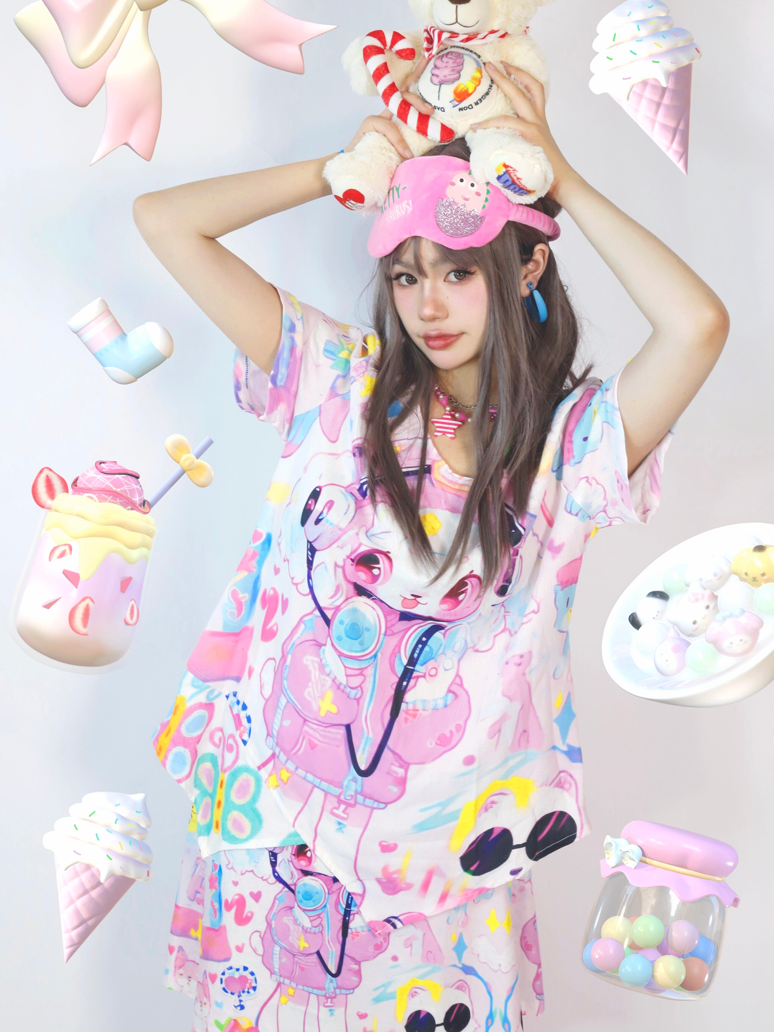 Harajuku T-shirt Original Prints Summer Wear Loose Design T-shirt LEERROO by Land Decora