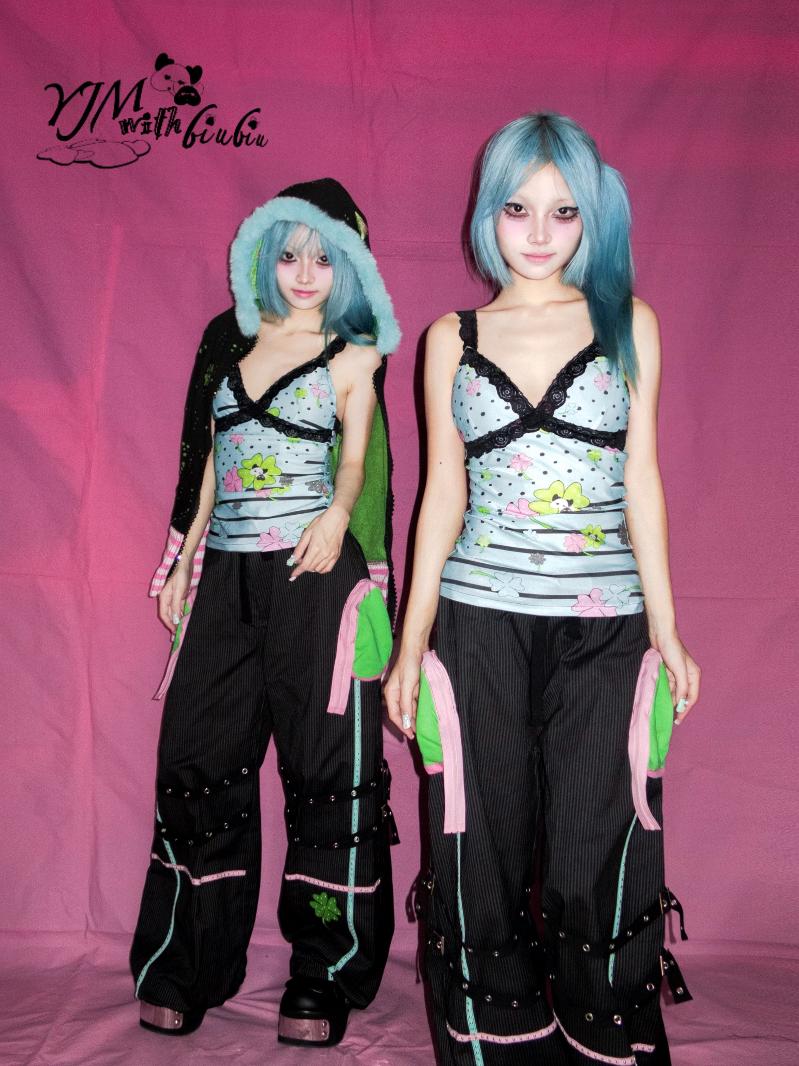 YJM with biubiu Lucky Whisper Clover Lace Camisole by Land Decora
