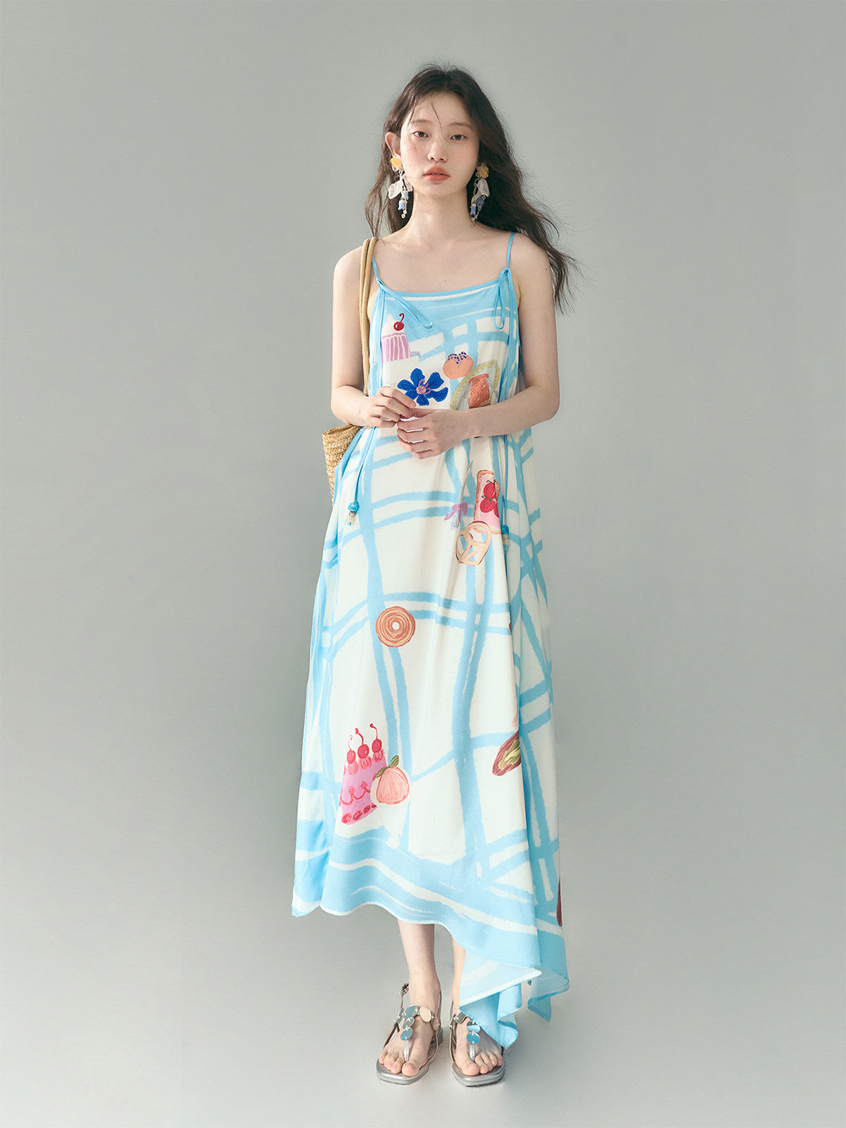 Picniccore Satin Slip Dress - uare by Land Decora