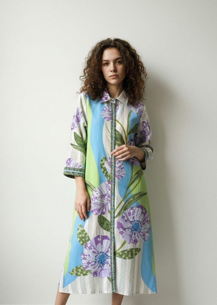 LAVENDER BLOOM ELIZA DRESS by Maude Vivante