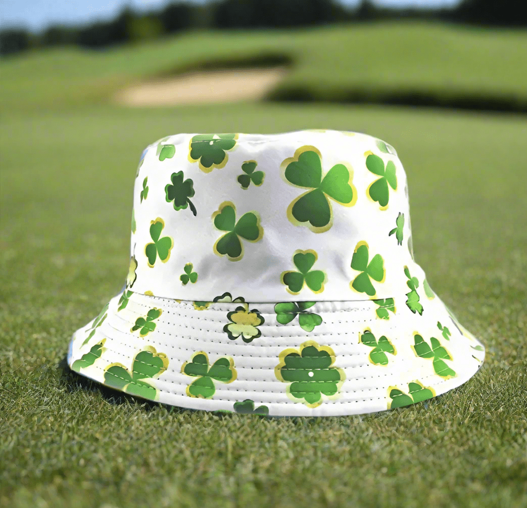 St Patricks Day Clover Bucket Hat by Putter Girl