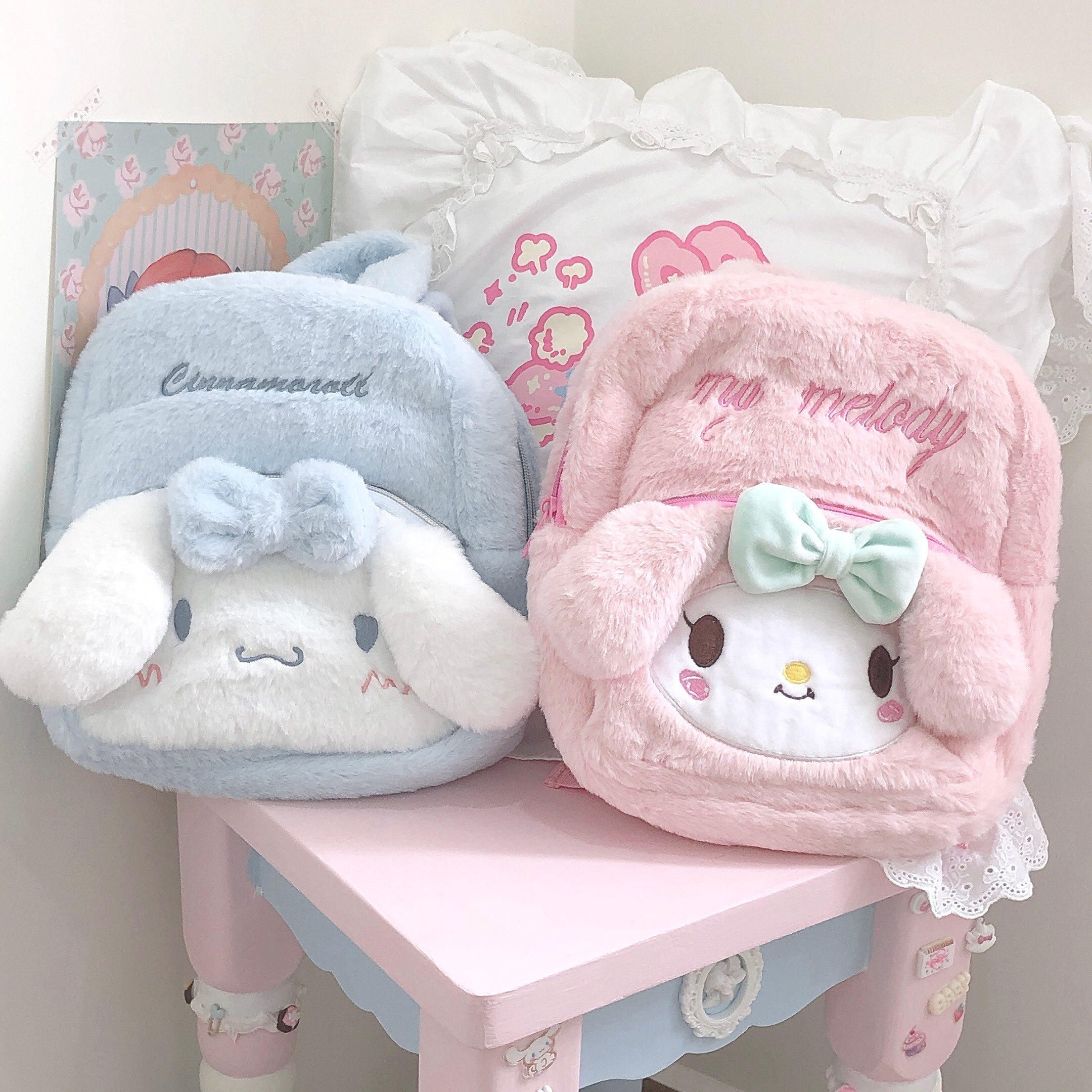 Kawaii Plush JK Backpack - Blurred Bear by Land Decora