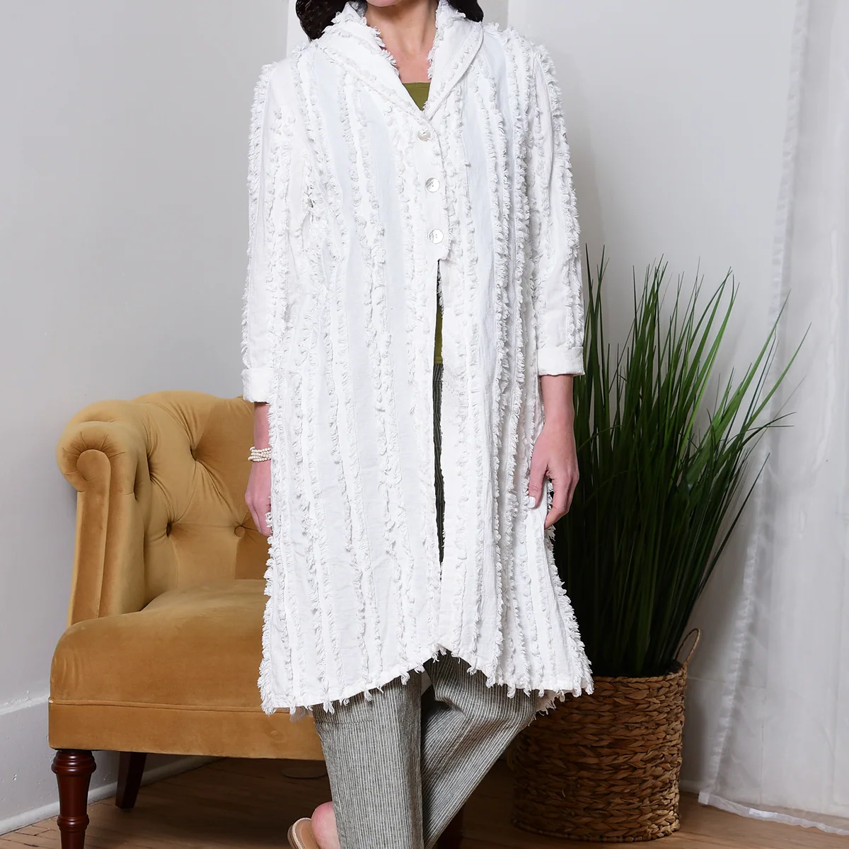 fringe overcoat by Goddess Gear